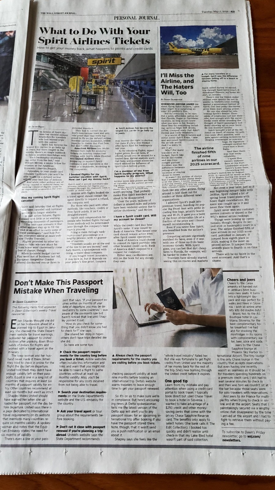 Lauren Sanchez The Wall Street Journal May 5 2026 Spirit Airlines NEW