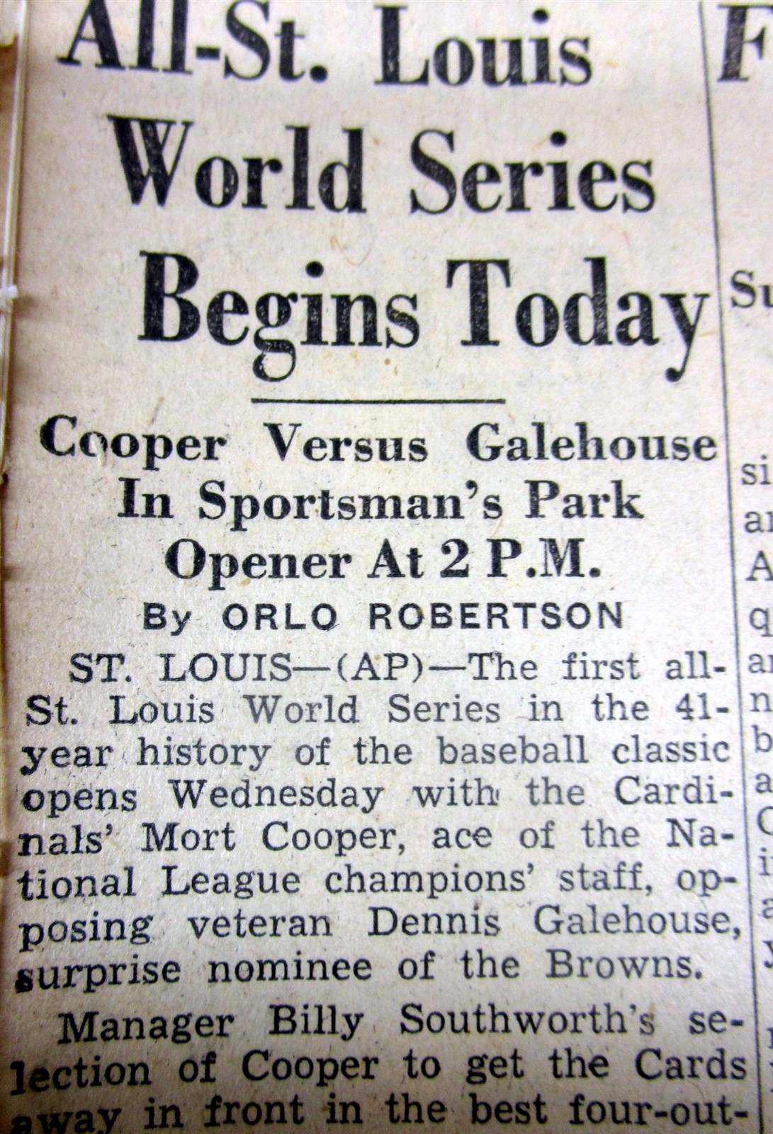 7 1944 newspapers ST LOUIS CARDINALS win BASEBALL WORLD SERIES v ST LOUIS BROWNS