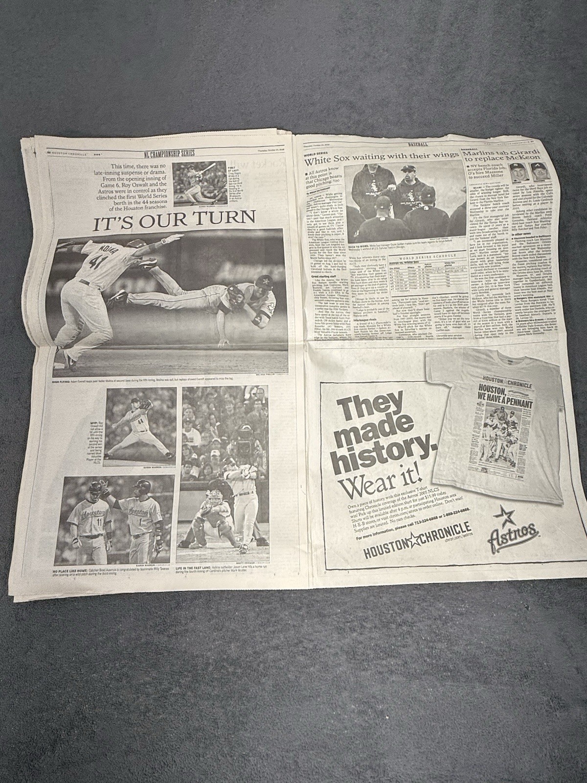 Houston Chronicle 2005 Astros Pennant World Series Headline Complete NL CHAMPS