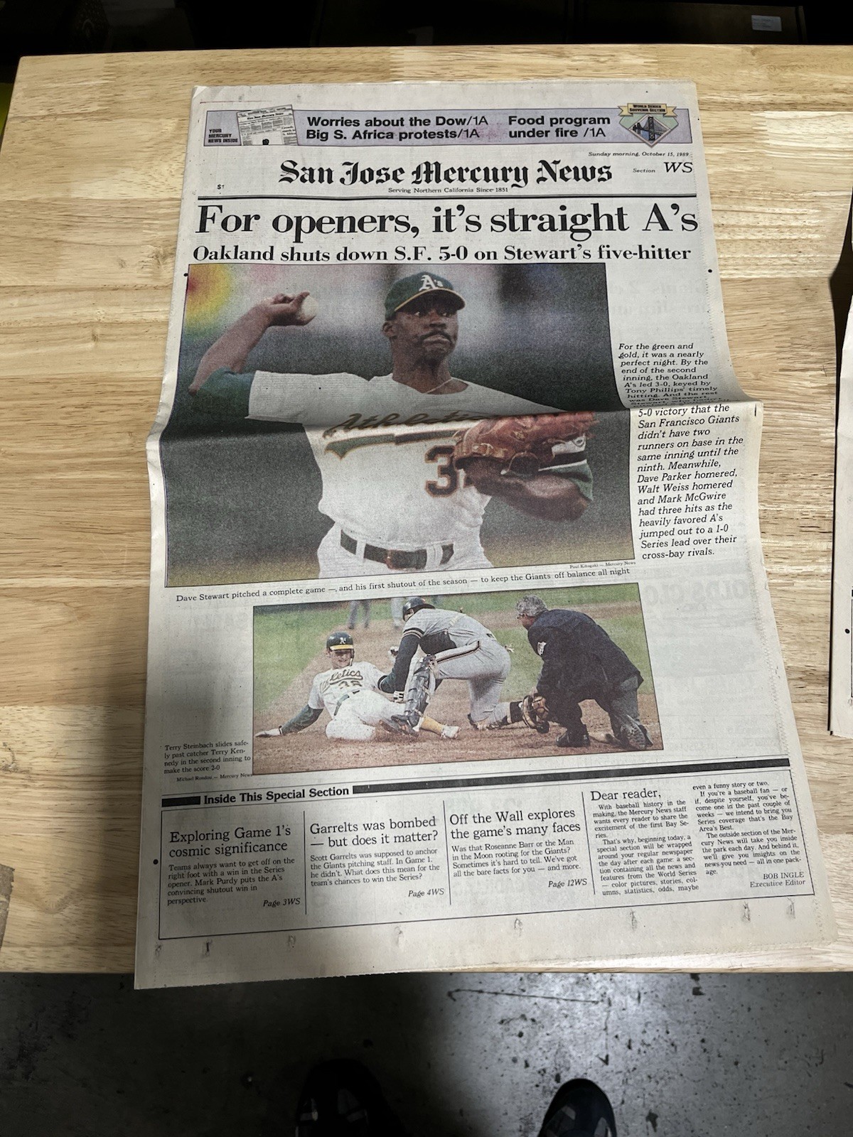 San Jose Mercury newspaper lot. 1989 MLB World Series. Oakland A’s S.F. Giants