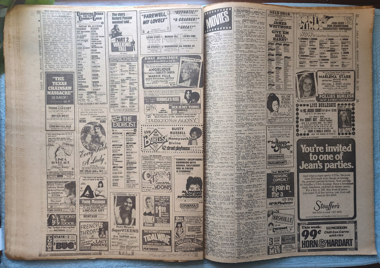 New York Daily News 29 Sept 1975 Plane Crashed in Linden Home Redskins Football+