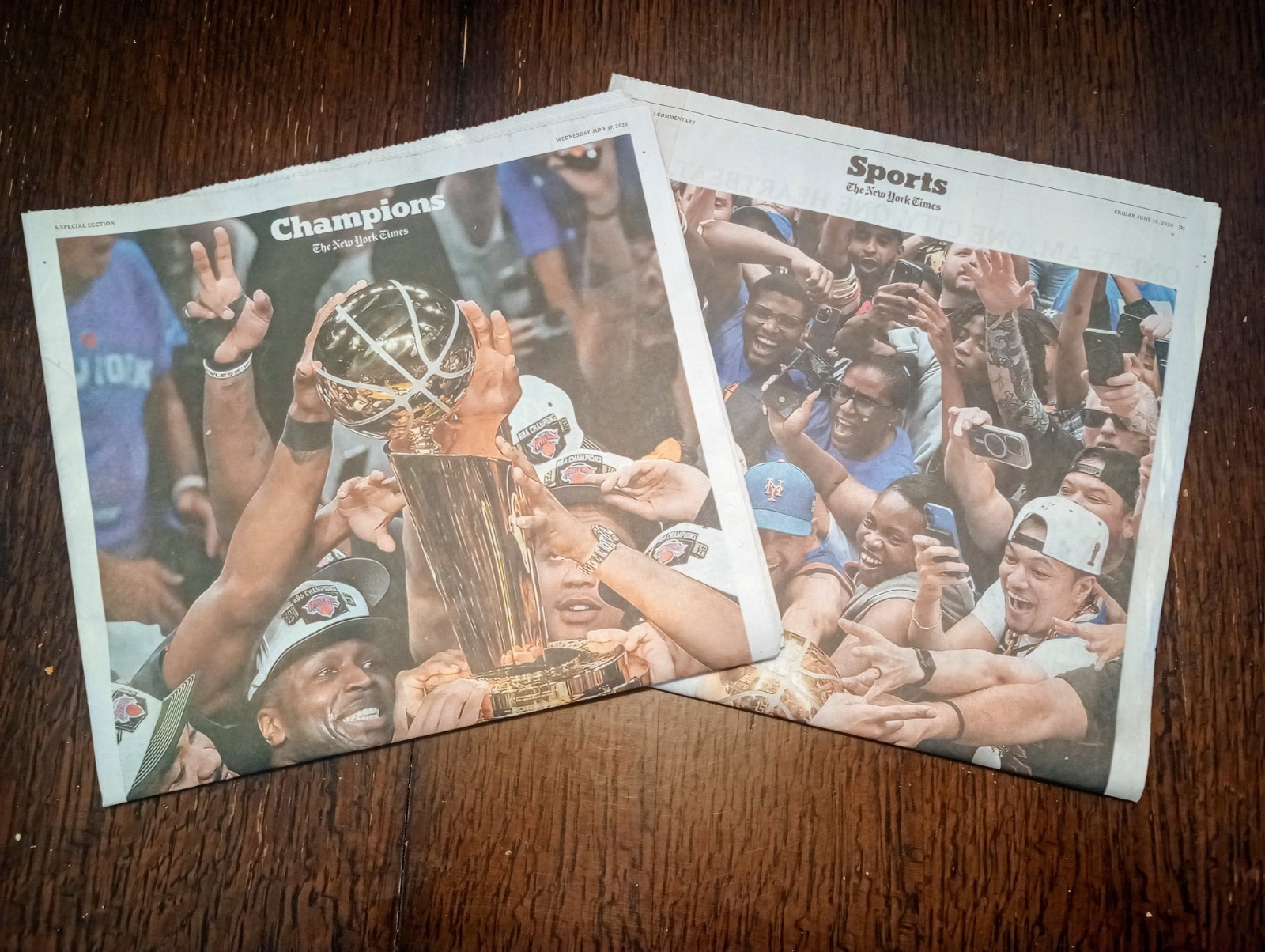 New York Knicks NBA Champs – New York Times Coverage Special Sections – Great!