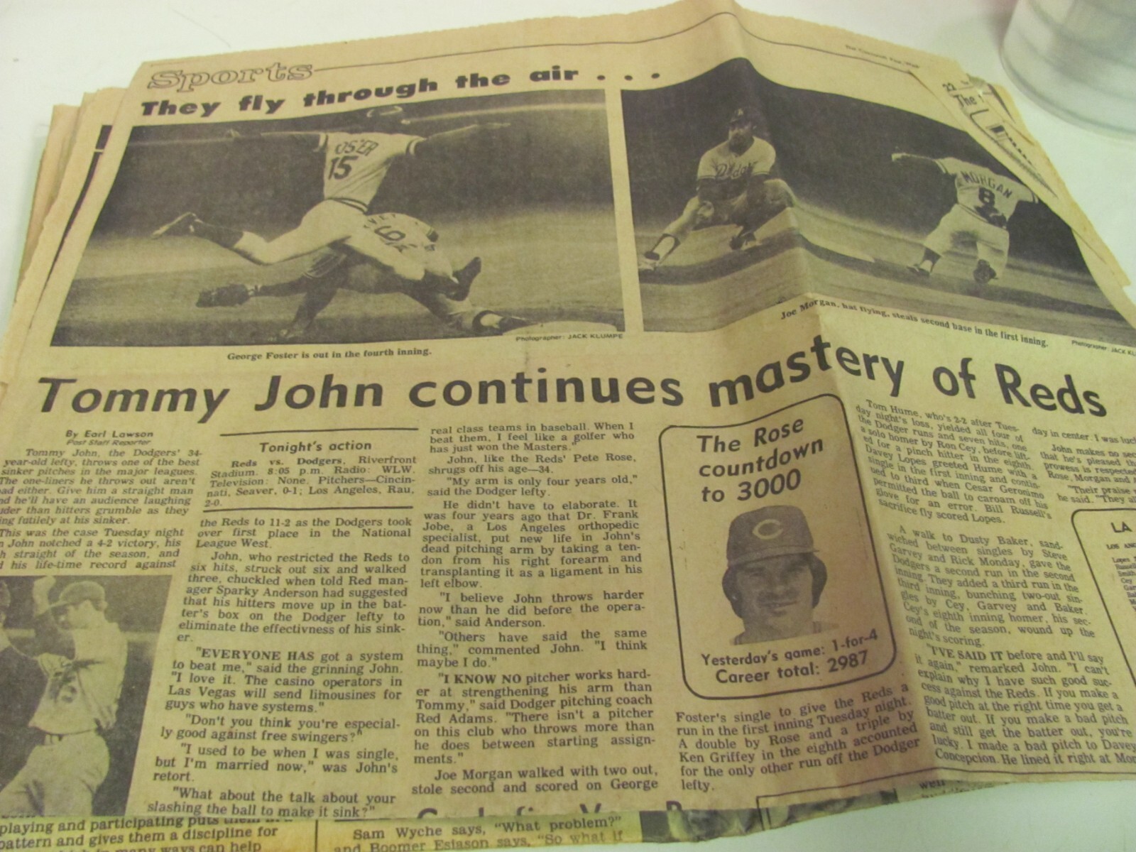 Pete Rose Newspaper Lot 1980s-1990s – Cincinnati Reds, Cincinnati Enquirer