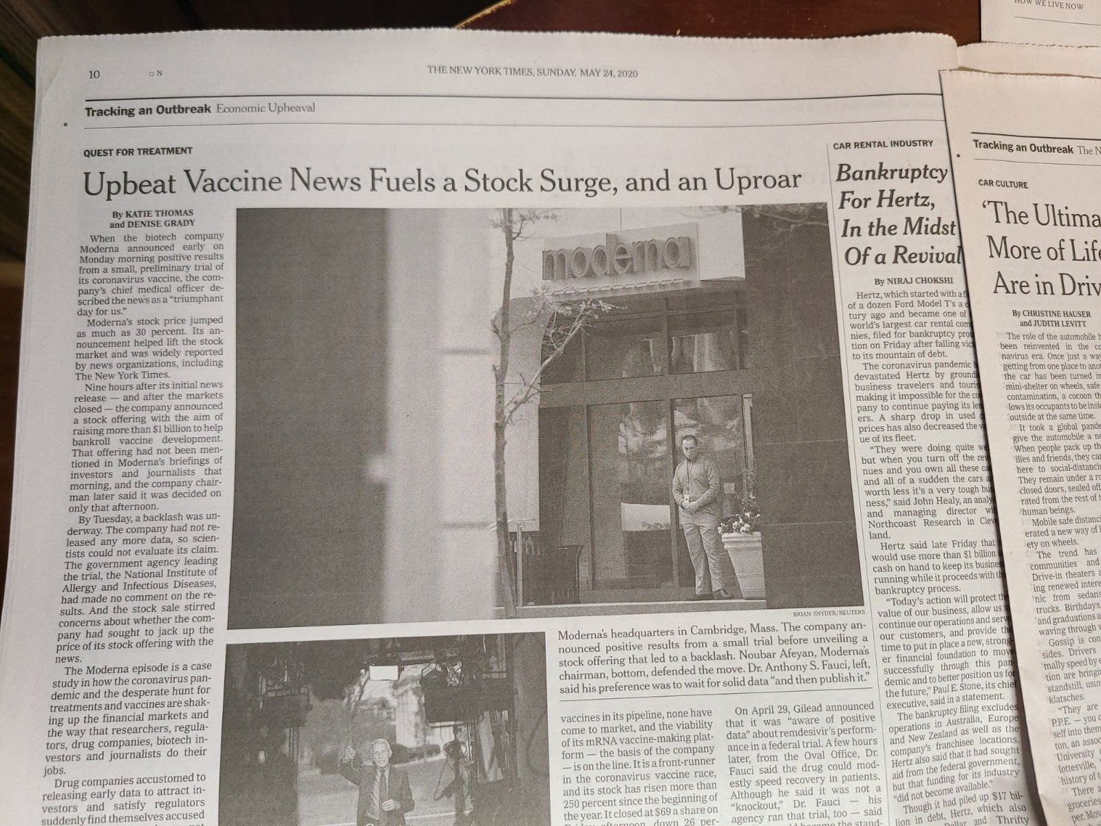 New York Times Newspaper Sunday May24 2020 US Death Near 100,000 Late Edition