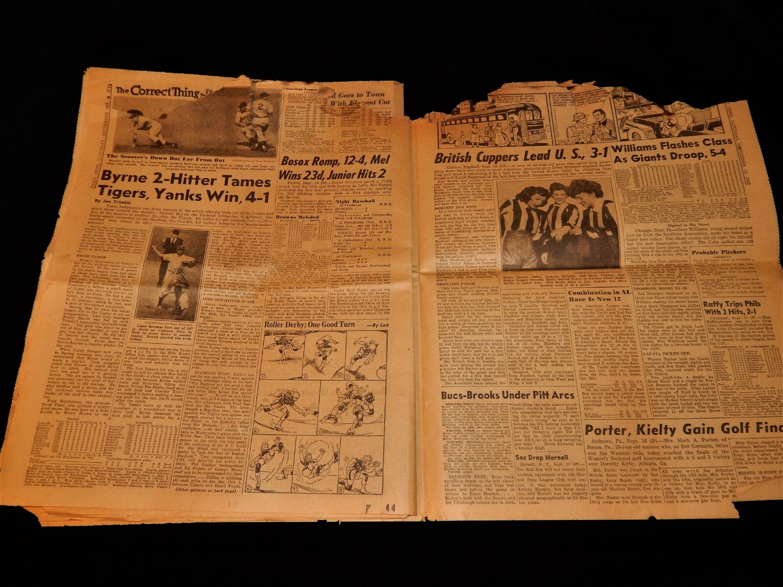 Vintage Newspaper,1949, NYC, The Daily News-New York,Yankees,Strike, Ad’s,Truman