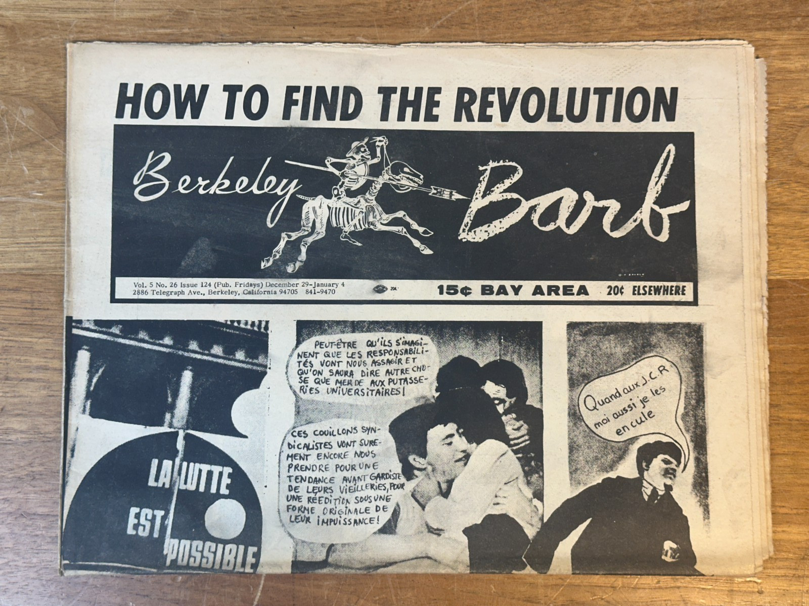 Berkeley Barb Vol 5 No 26 1967 How To Find The Revolution Newspaper