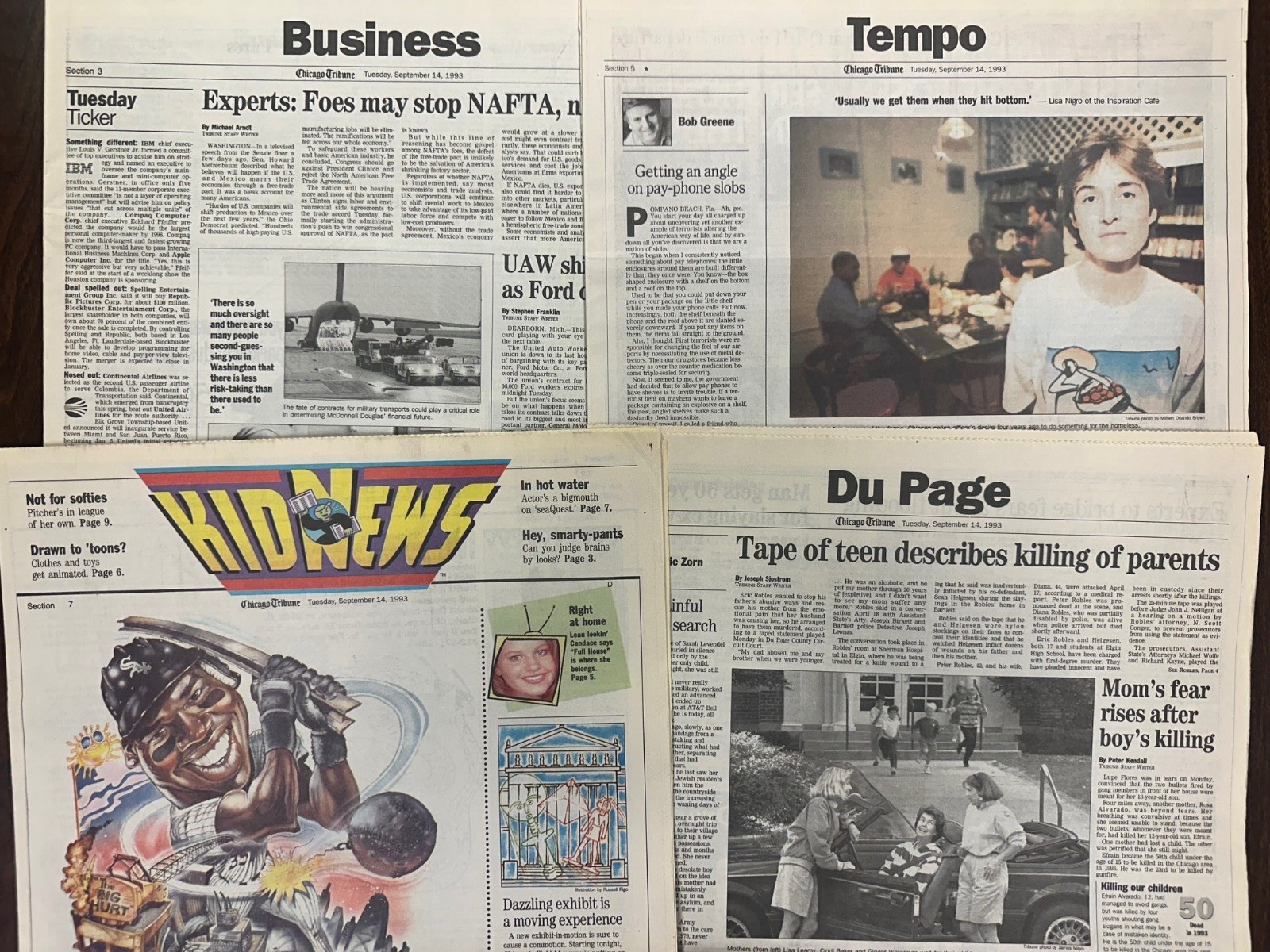 Chicago Tribune September 14 1993 Middle East Peace Accord Newspaper West Bank