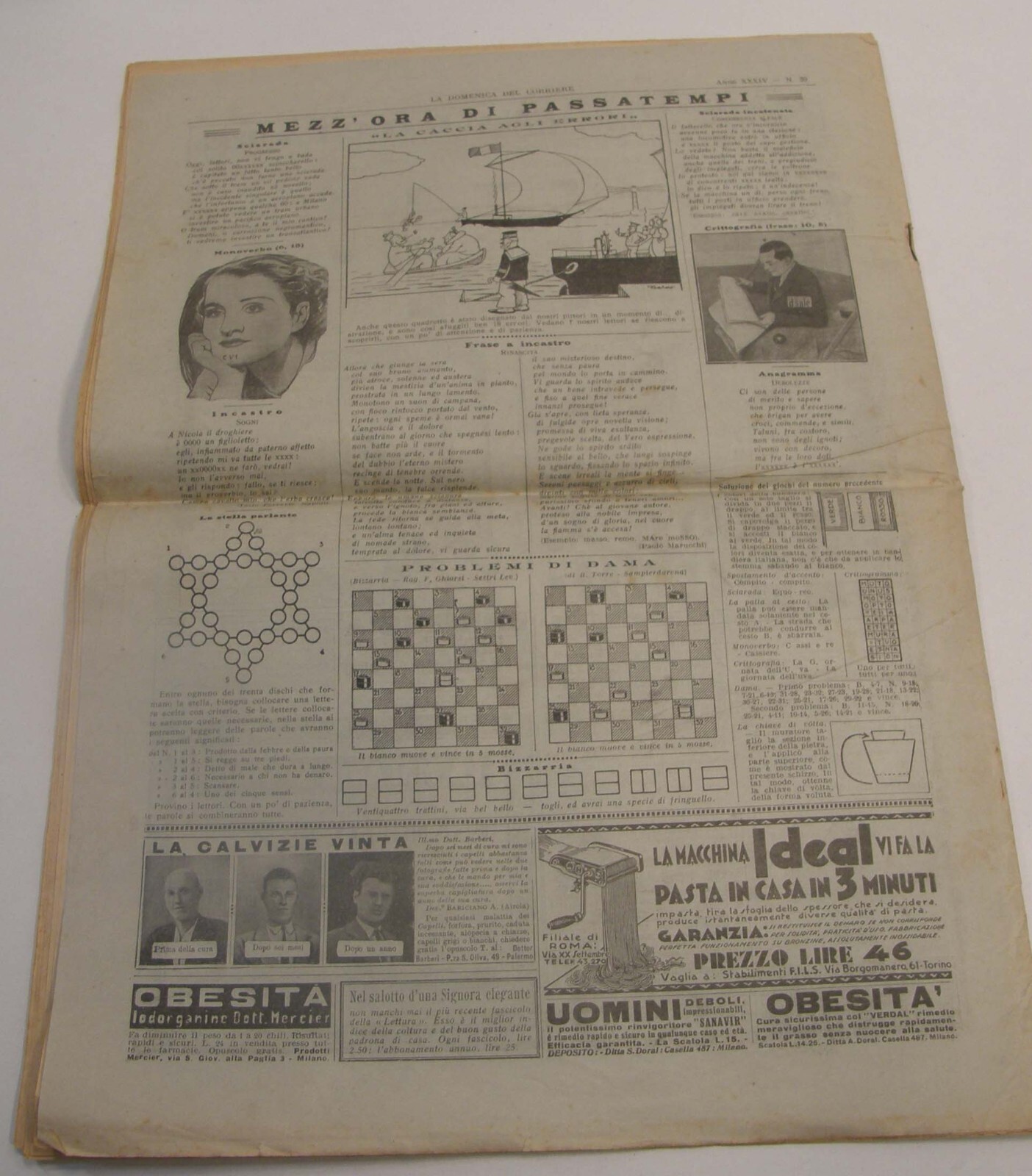 SEPTEMBER 1932 LA DOMENICA DEL CORRIERE ITALIAN NEWSPAPER QUEEN ELENA COVER