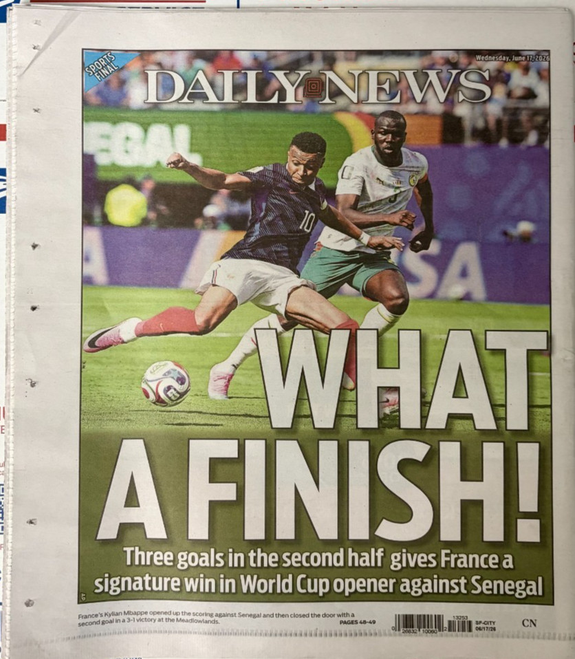 Kylian Mbappe France Beat Senegal World Cup 2026 NY Daily News 6/17/2026