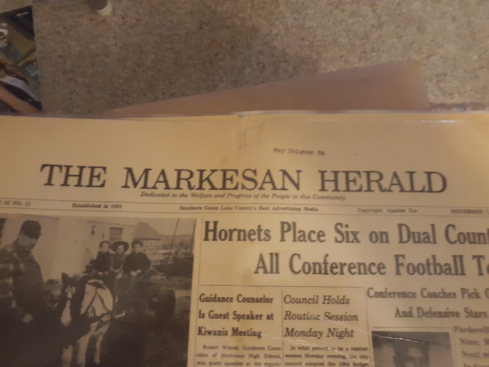 The MarkesanHerald Newspaper November 7 + 14 1963 Green Lake County Wisconsin