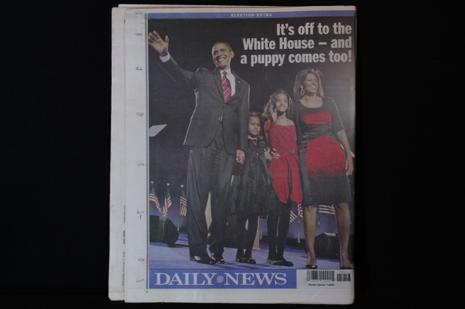 Daily News – Special Edition First Couple ~ Barack Obama – November 5, 2008