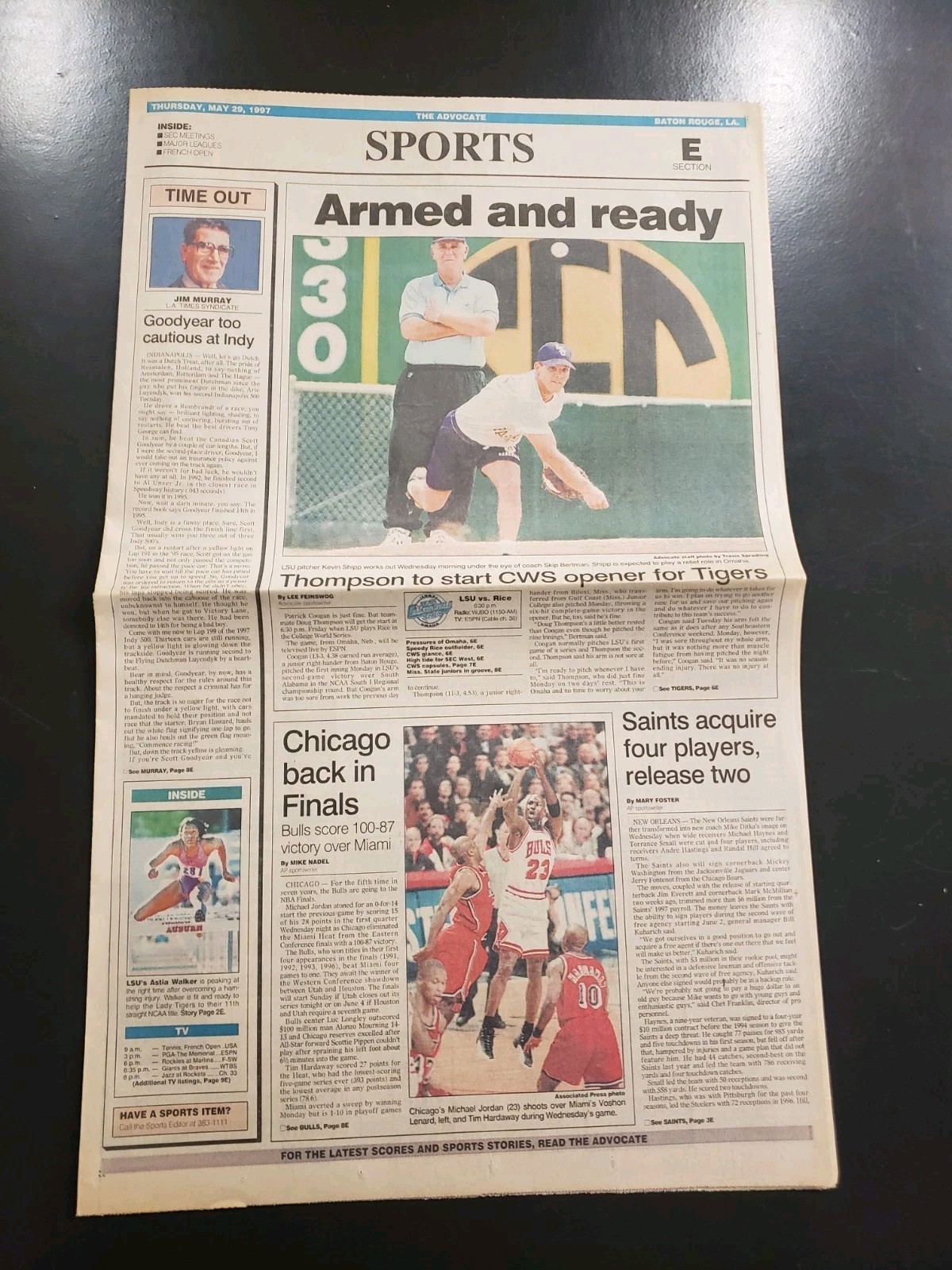 LSU Tigers 1997 Baseball College World Series CWS The Advocate Newspapers