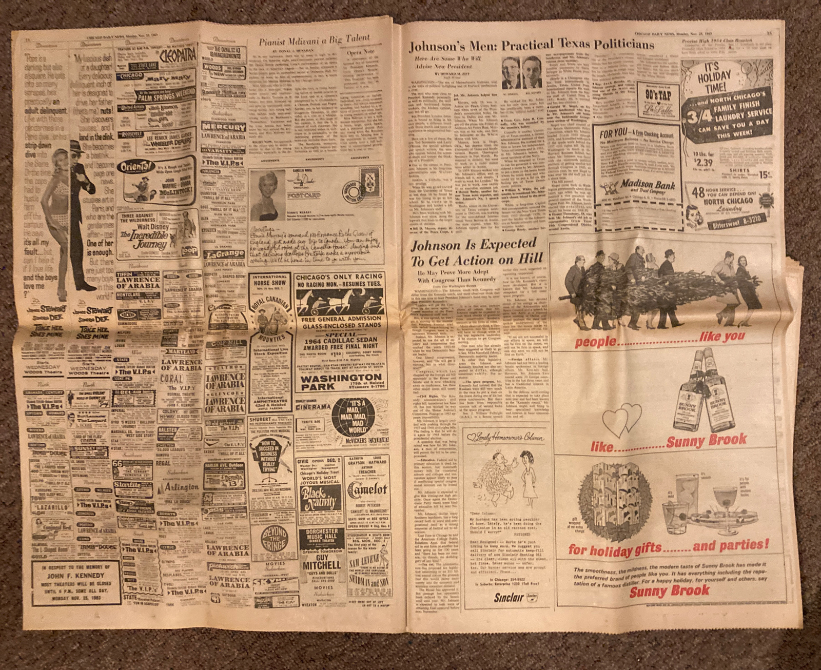Nov 25 1963 JFK Kennedy Funeral Newspaper Chicago Daily News, 50 Pages paper