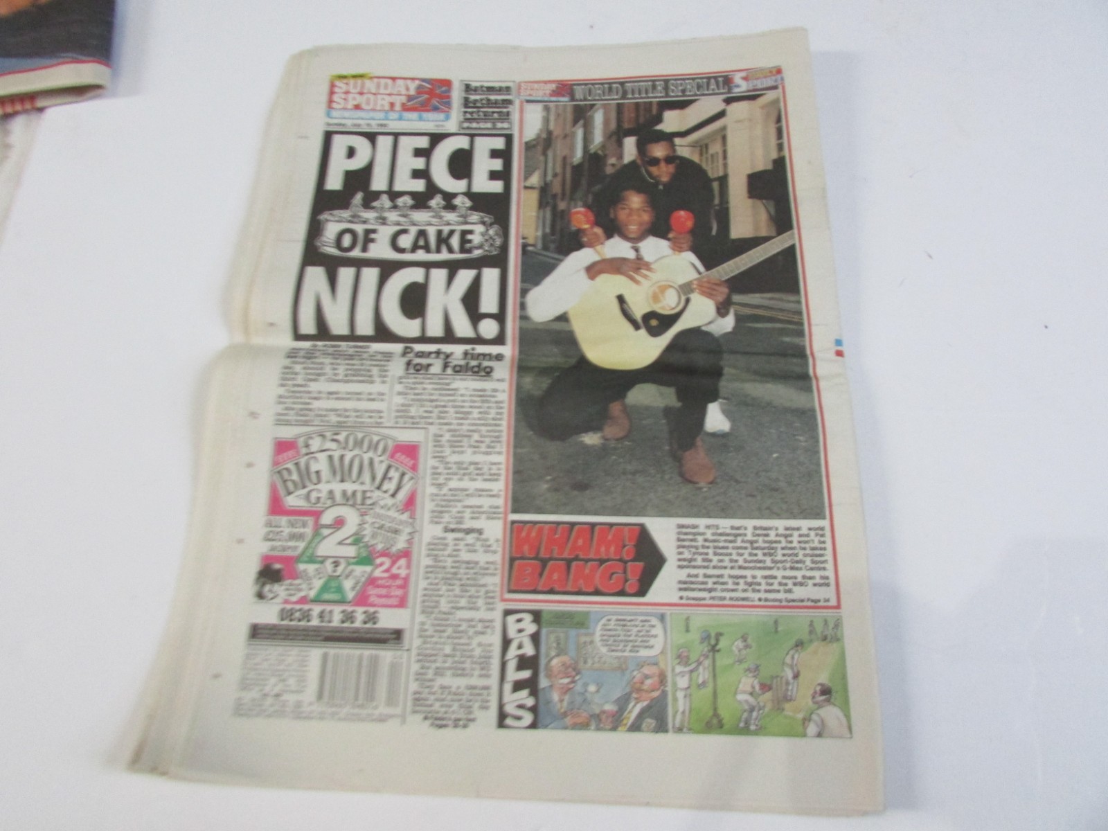 sunday Sport Newspaper july 19 1992 hard to find