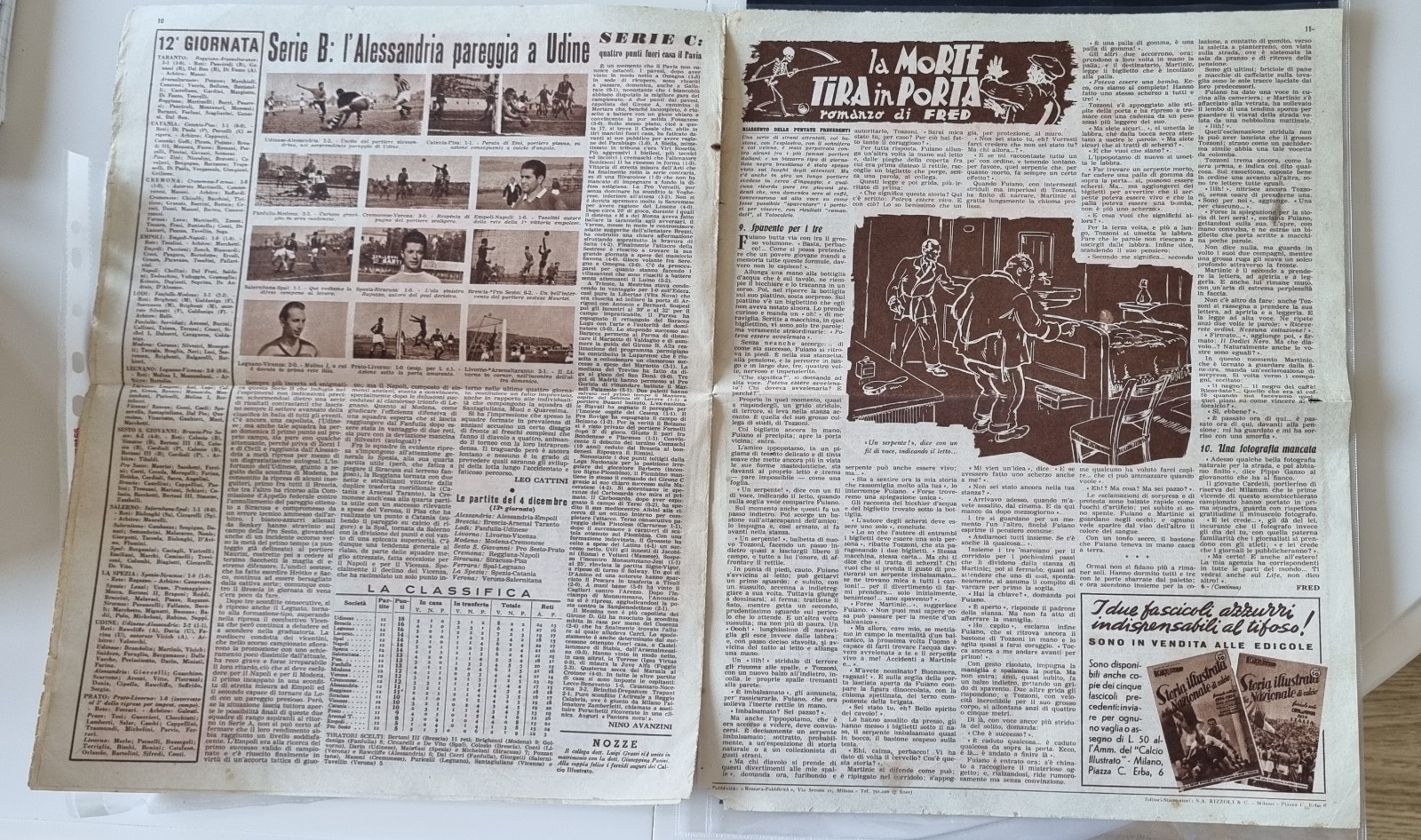 FOOTBALL NEWSPAPER ENGLAND Vs ITALY INTERNATIONAL IL CALCIO ILLUSTRATO n48 1949