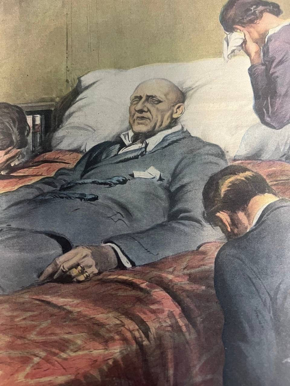 1938 Death of the Poet Writer Aviator War Hero Gabriele D’Annunzio CAMPARI C7-4
