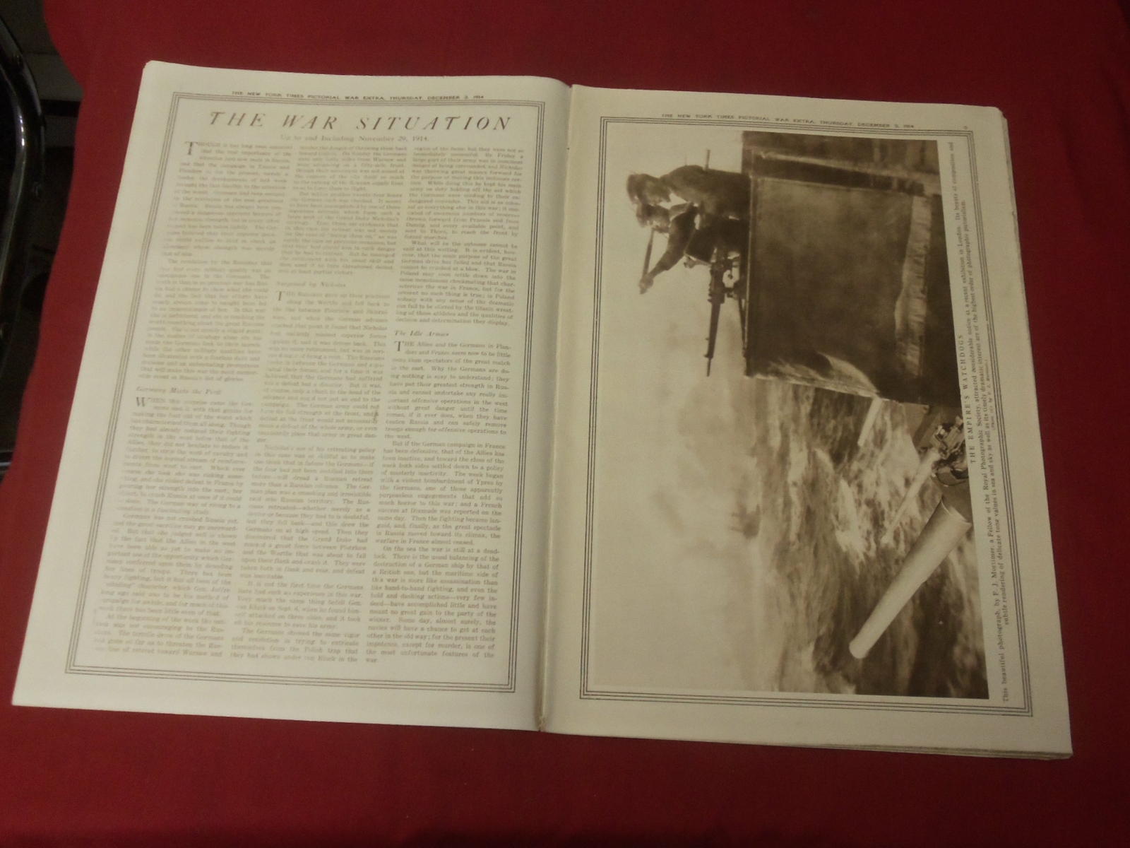 1914 DECEMBER 3 NY TIMES PICTORIAL WAR EXTRA SECTION-THE EARL KITCHENER- NP 3939