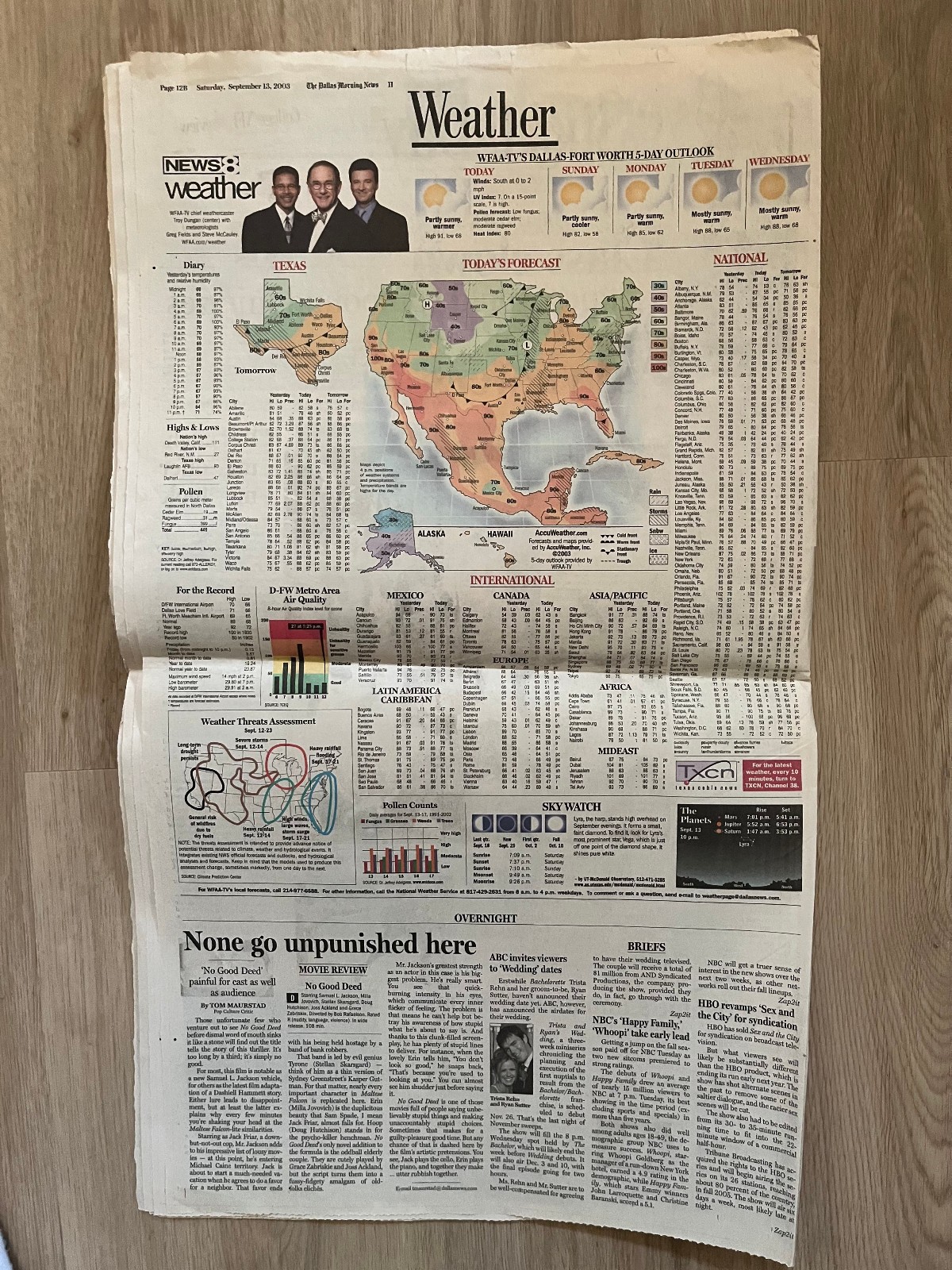 The Dallas Morning News Sat Sep 13, 2003 Johnny Cash 1932-2003 Country Rock