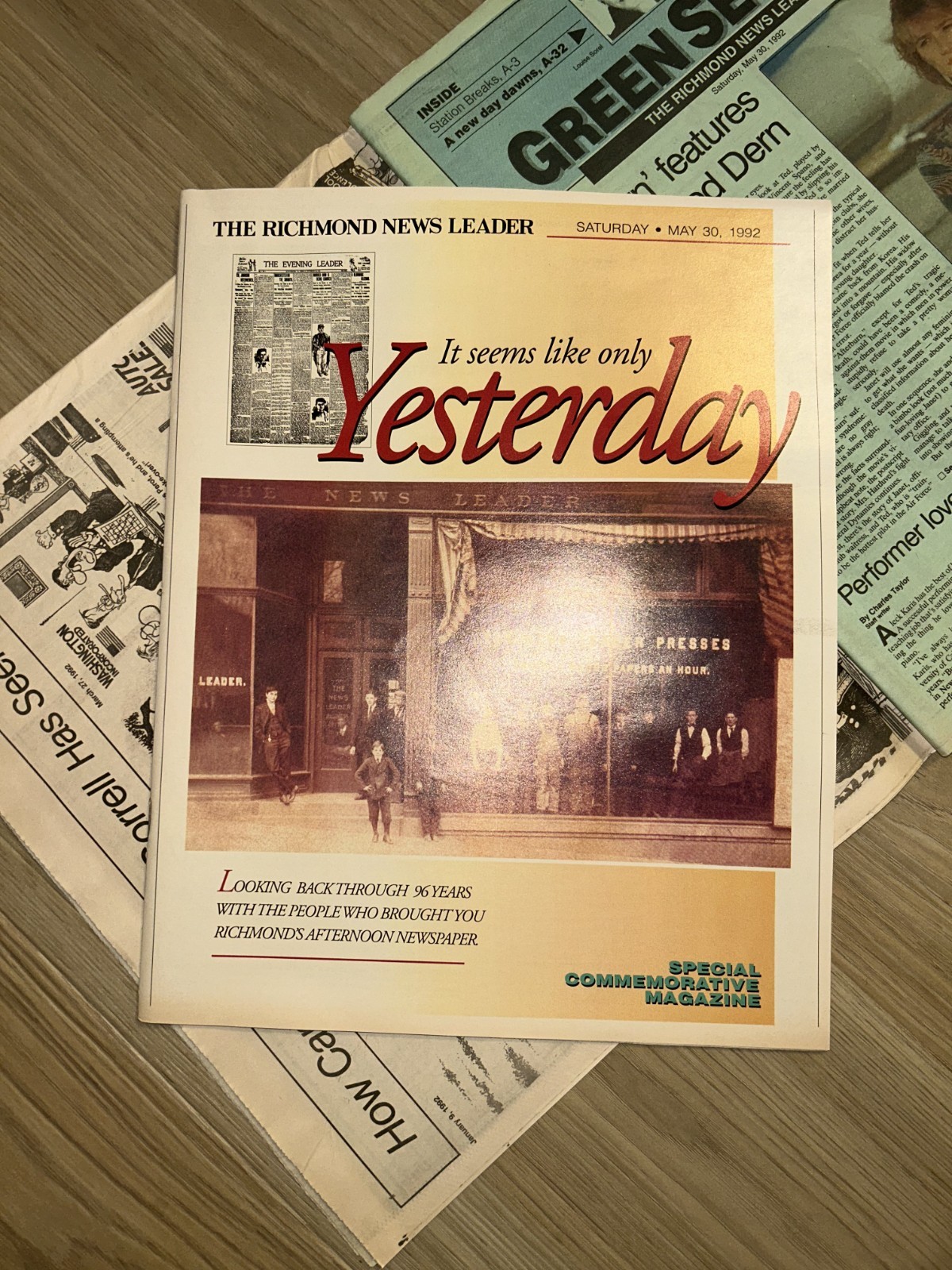 NEVERMORE Richmond News Leader Final Edition in Unread Condition May 1992