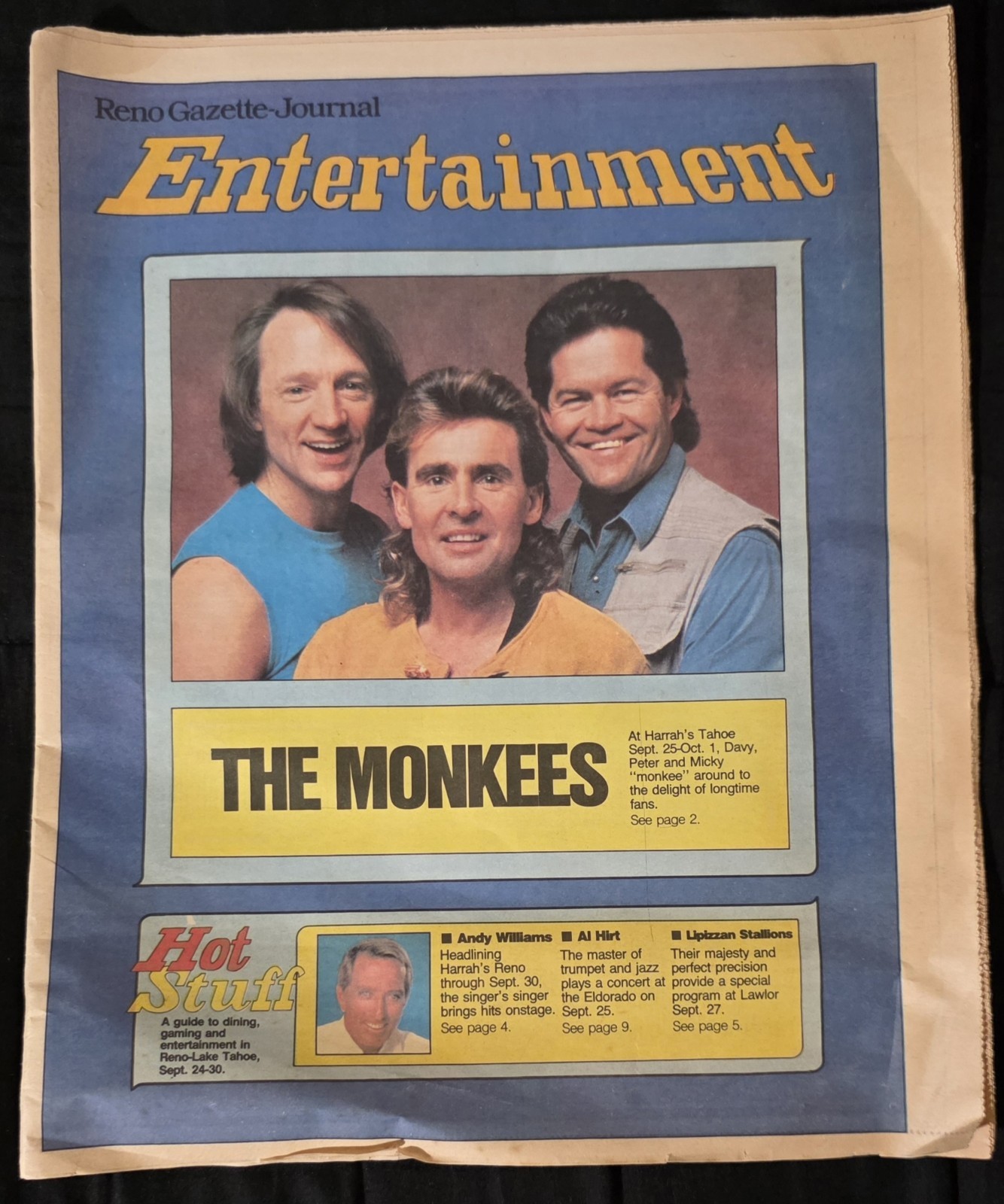 Reno Gazette-Journal – The Monkees – September 24-30, 1987 Edition