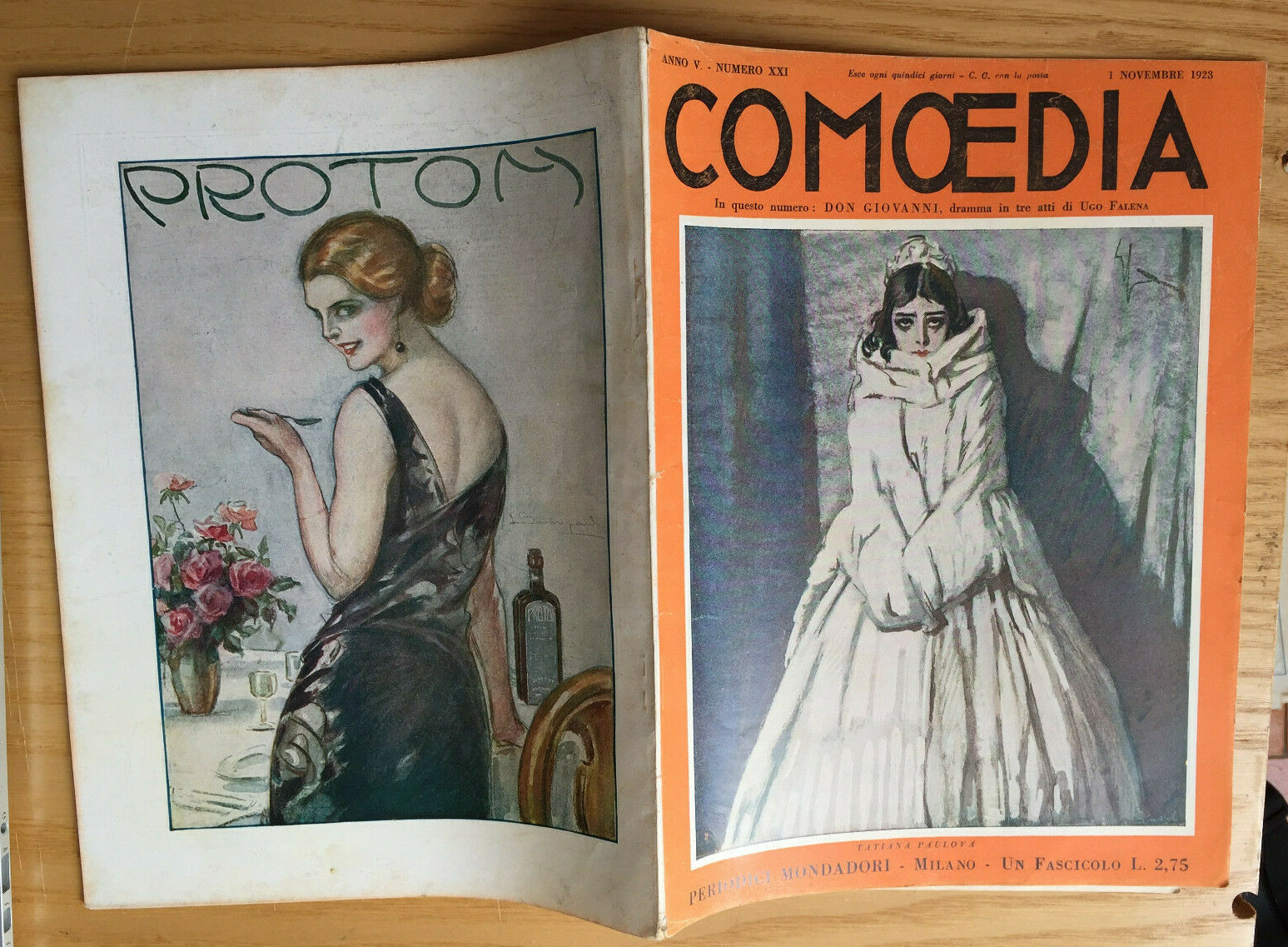 MONDADORI COMEDIA PERIODICO COMEDIA E VITA THEATRALE N 21 1923 UGO FALENA 2/19