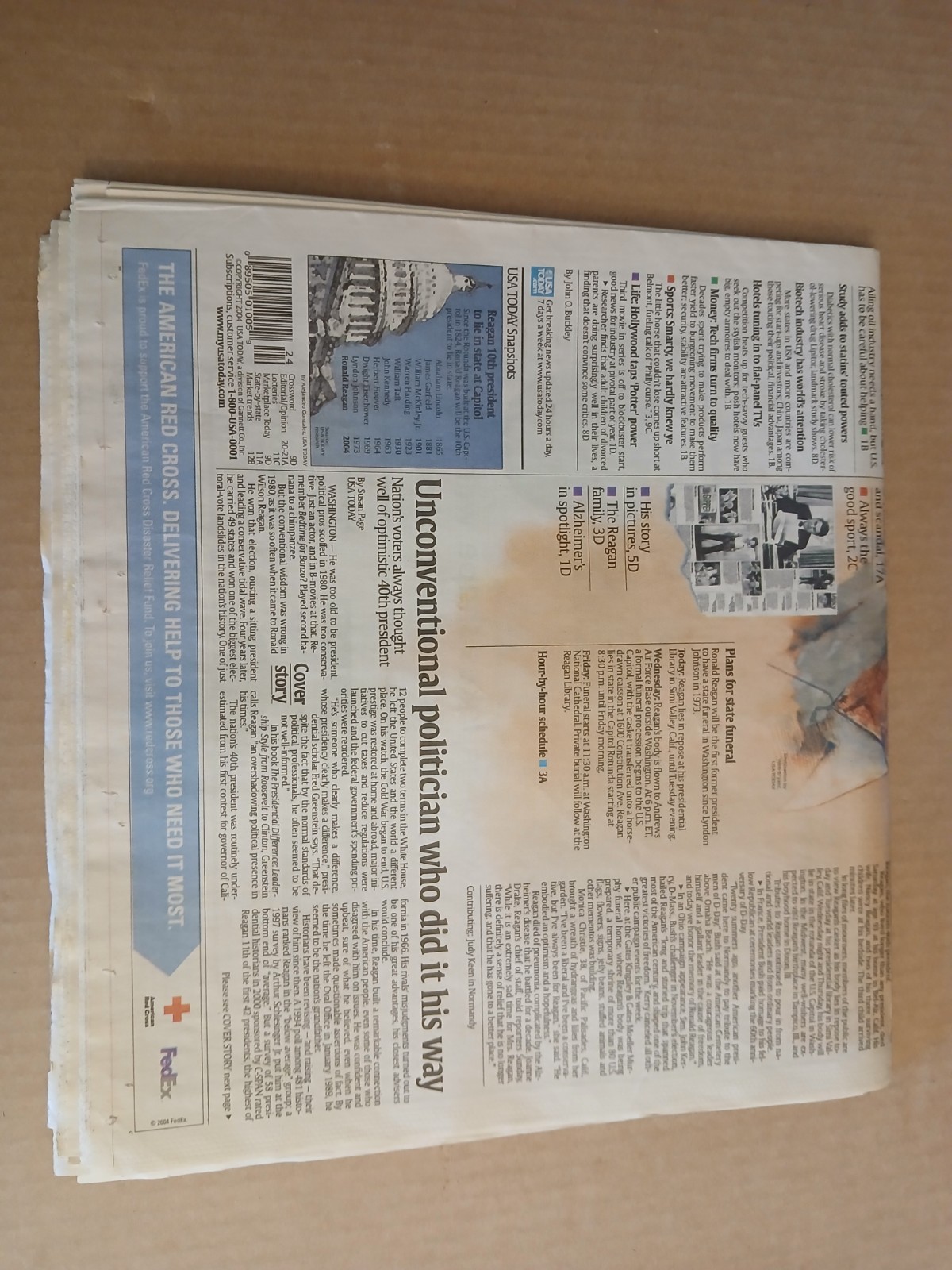2004 USA Today newspaper Ronald Reagan Commemorative Edition funeral