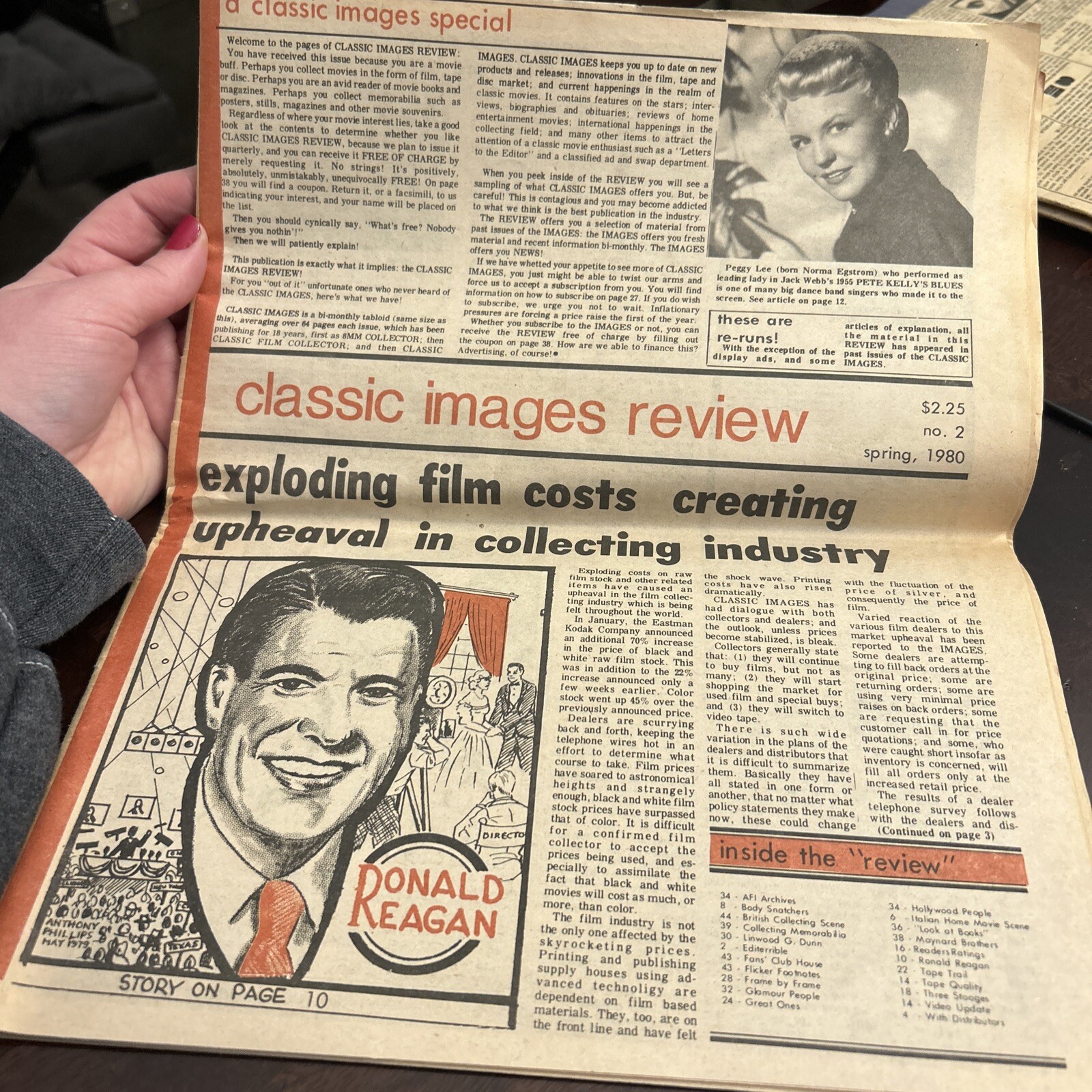 Classic Images Newspaper Number 2 Spring 1980 Ronald Reagan, Three Stooges, etc.