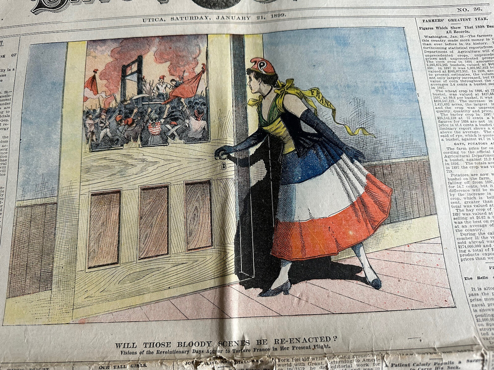 The Utica Saturday Globe January 21 1899 with Owl Novelty Vending Machines Ad