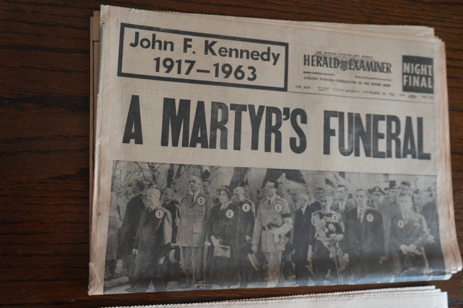 Rare 1963 JFK Assassination NEWSPAPERS President Kennedy Funeral – LOS ANGELES