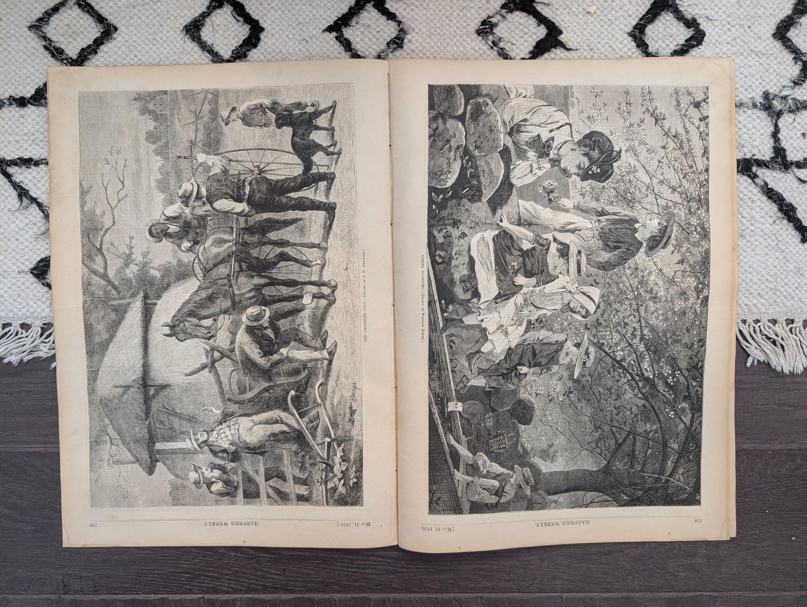 Harpers Weekly May 21, 1870 Winslow Homer Spring Blossoms William Lloyd Garrison