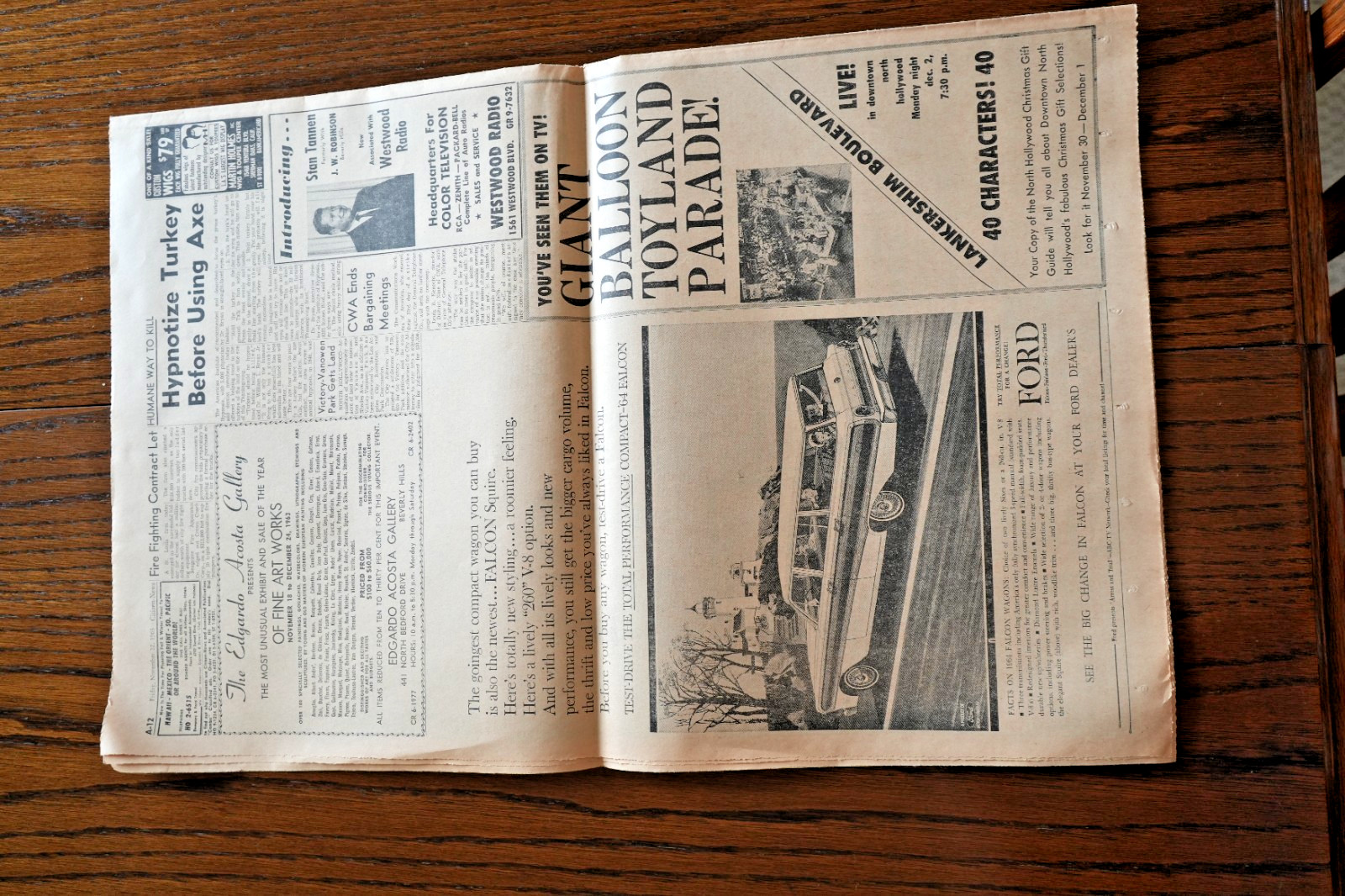 *RARE 1963 President Kennedy Assassinated HOLLYWOOD CITIZEN NEWS Newspaper CLEAN