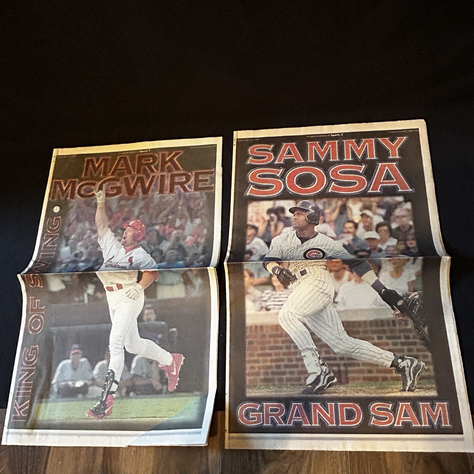 September 1998 MLB LOT / 5 Newspapers – Astros Sosa 62 McGwire Houston Chronicle