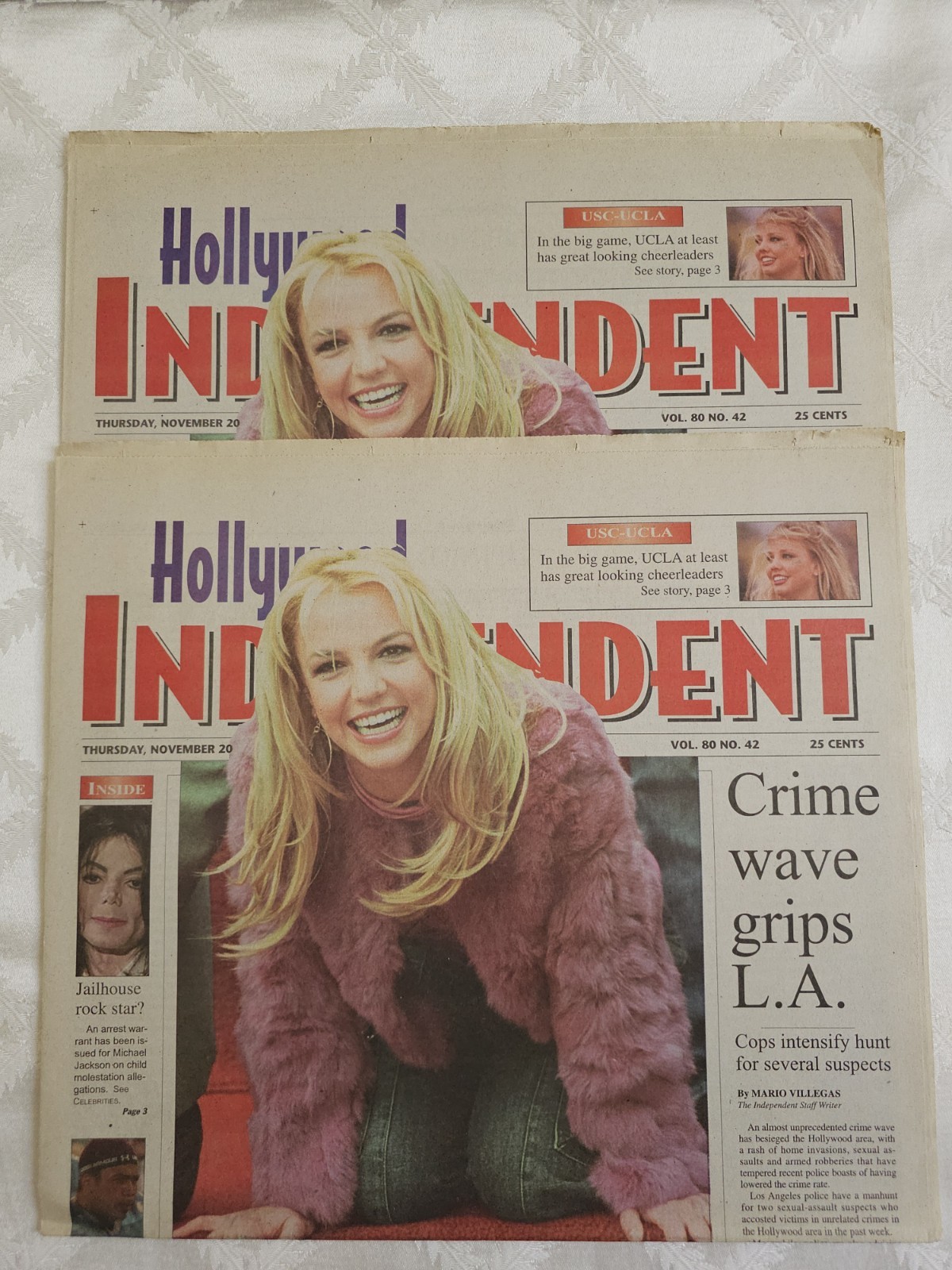 Britney Spears Hollywood Independent Hollywood Walk of Fame Newspaper 2003 RARE