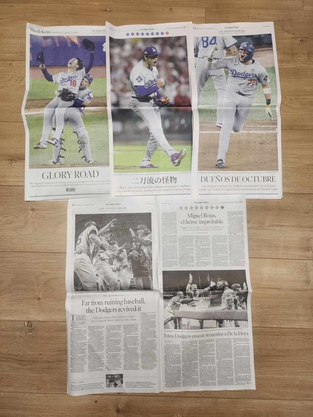 World Series Champion LA Dodgers Los Angeles Times Newspaper November 8 2025