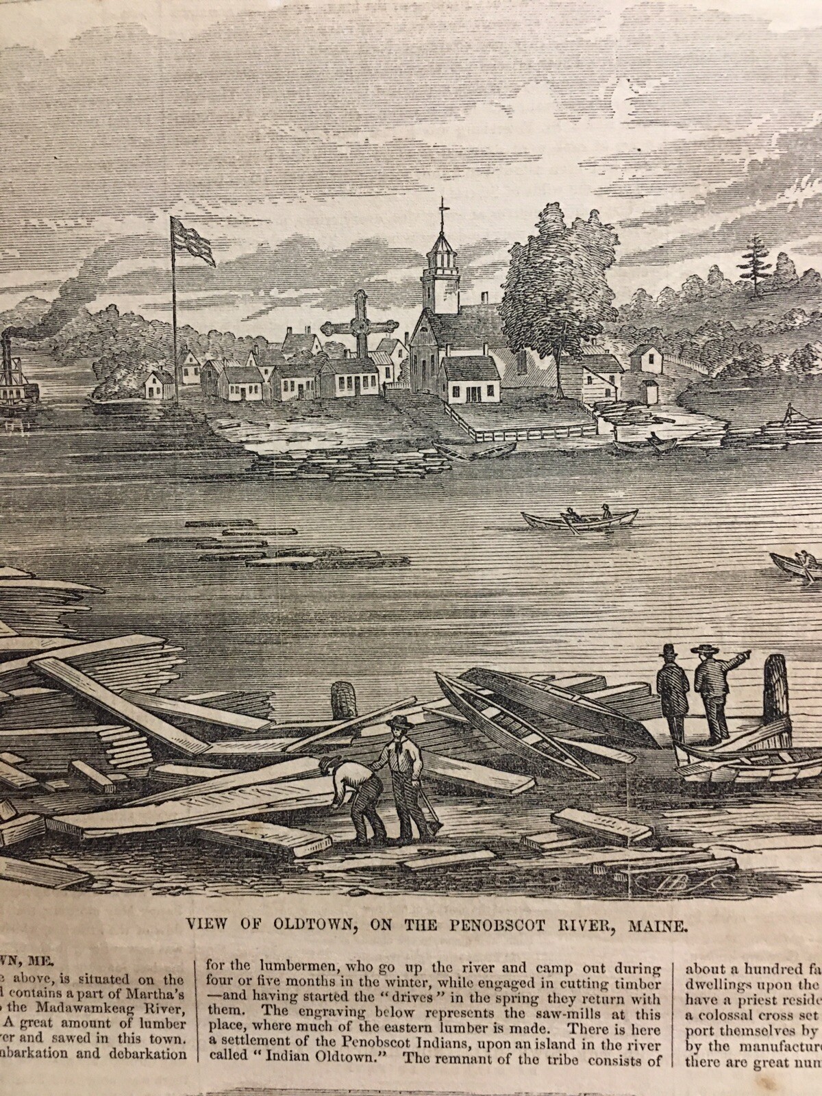 Old Town Maine Logging 1854 Madison WI Capital House-Northampton MA Town Hall