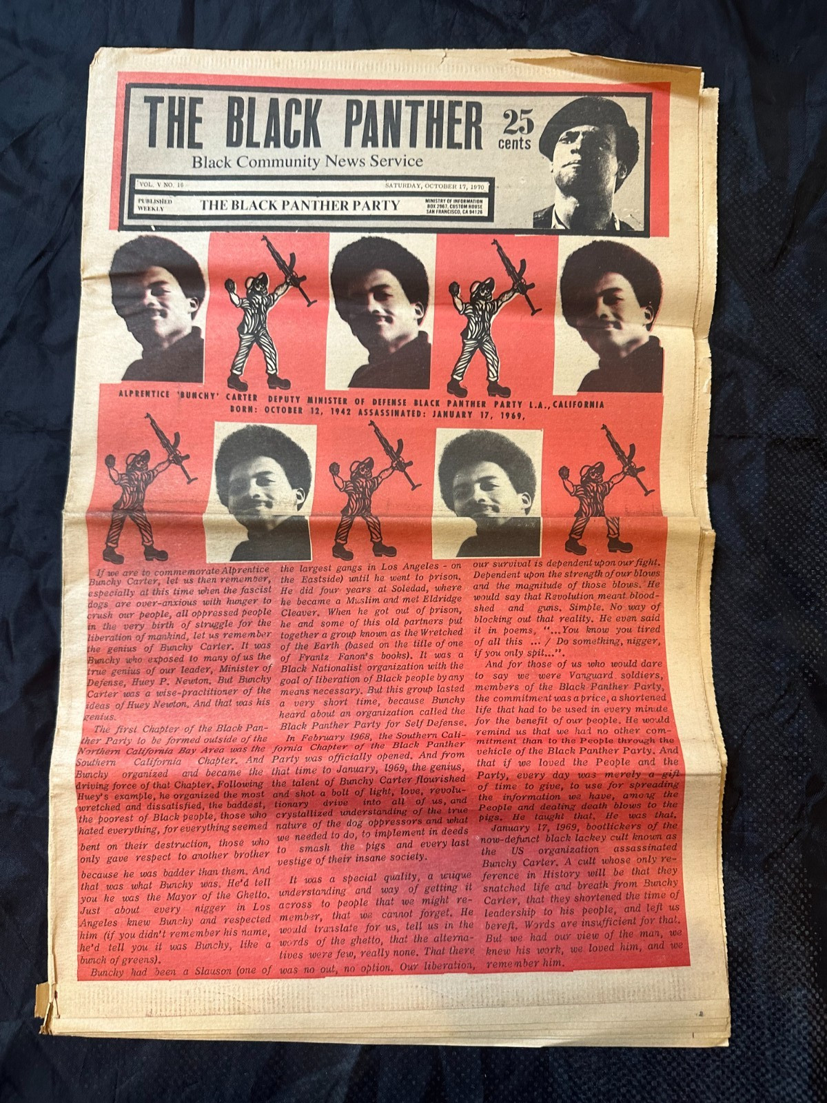 THE BLACK PANTHER NEWSPAPER – OCTOBER 17TH 1970