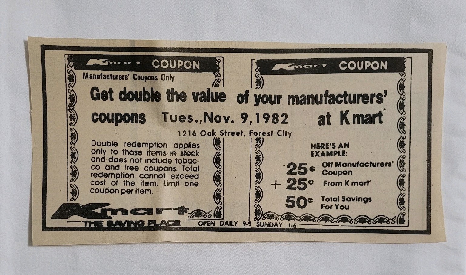 Vintage Kmart Store Forest City North Carolina Newspaper Advertisement