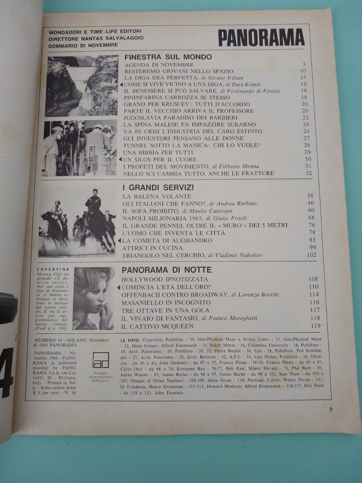 PANORAMA NOVEMBER 1963 N. 14 -VOL. I – MONDADORI E TIME LIFE EDITORS