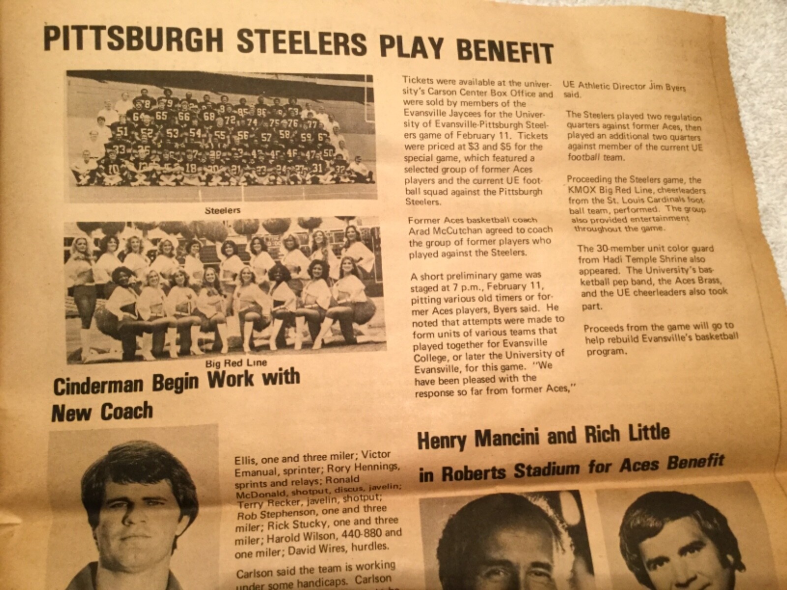 1977 University of Evansville Newspaper In Memoriam Basketball Team Plane Crash