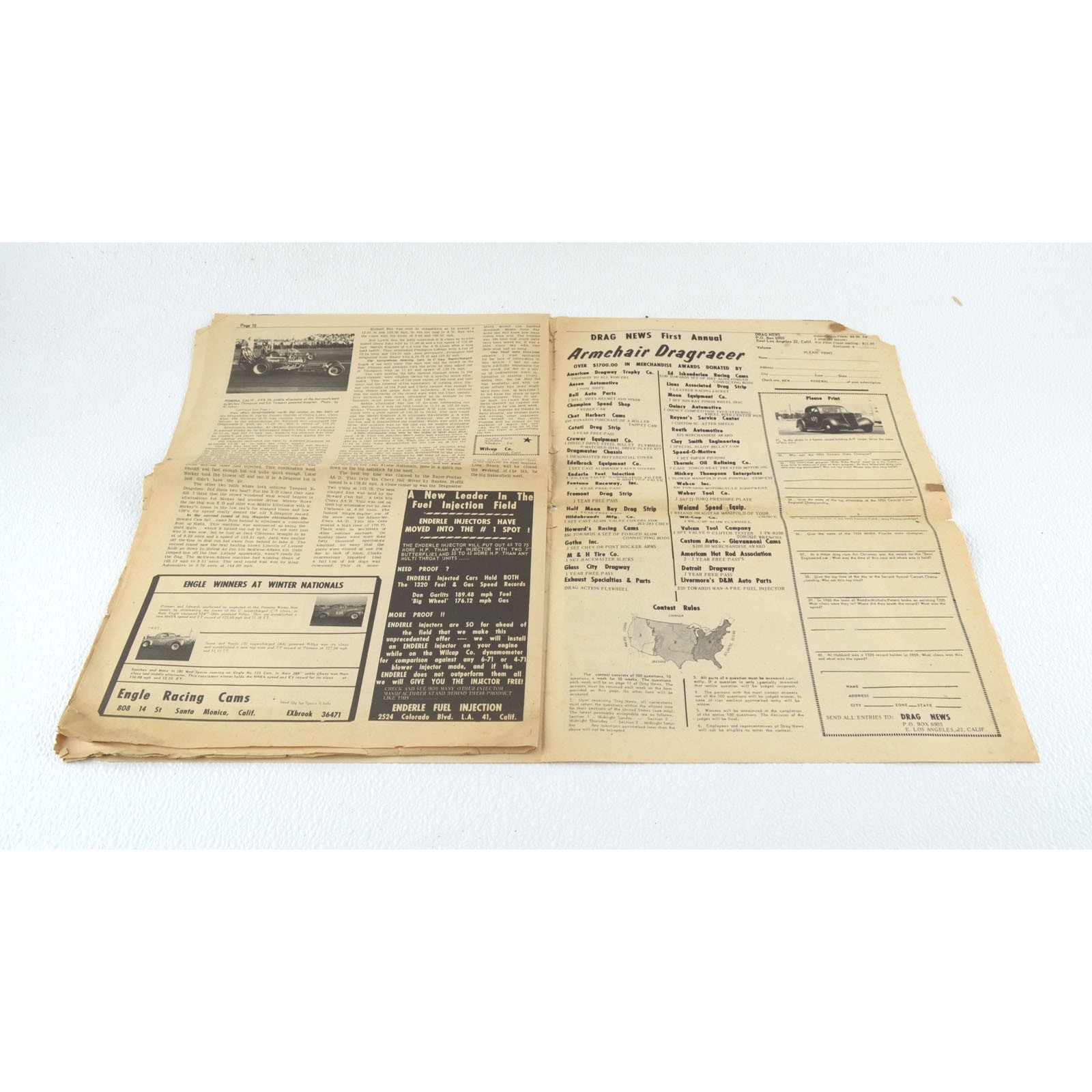 Drag News Feb 25 1961 Vol 6 No 48 NHRA Drag Racing Newspaper Hot Rod
