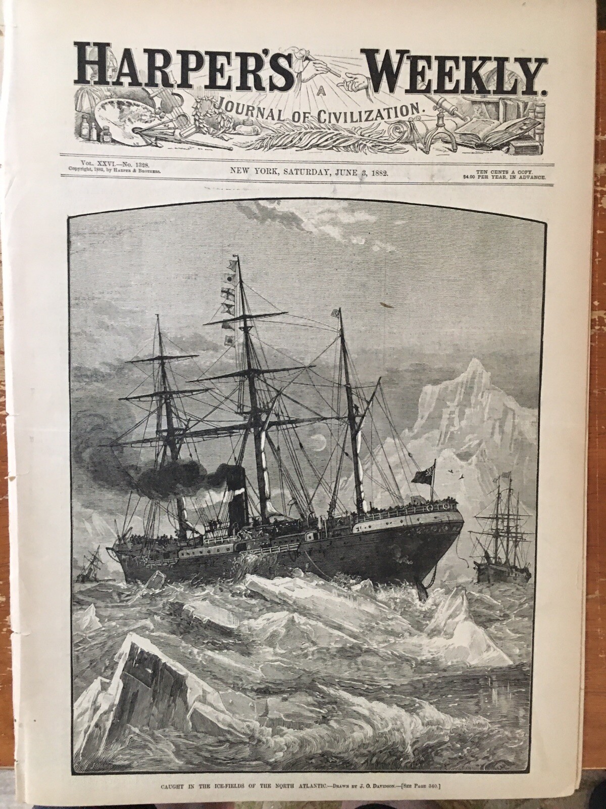 Black America Art-Memorial Decoration Day Nast 1882 Newfoundland Ice Fields