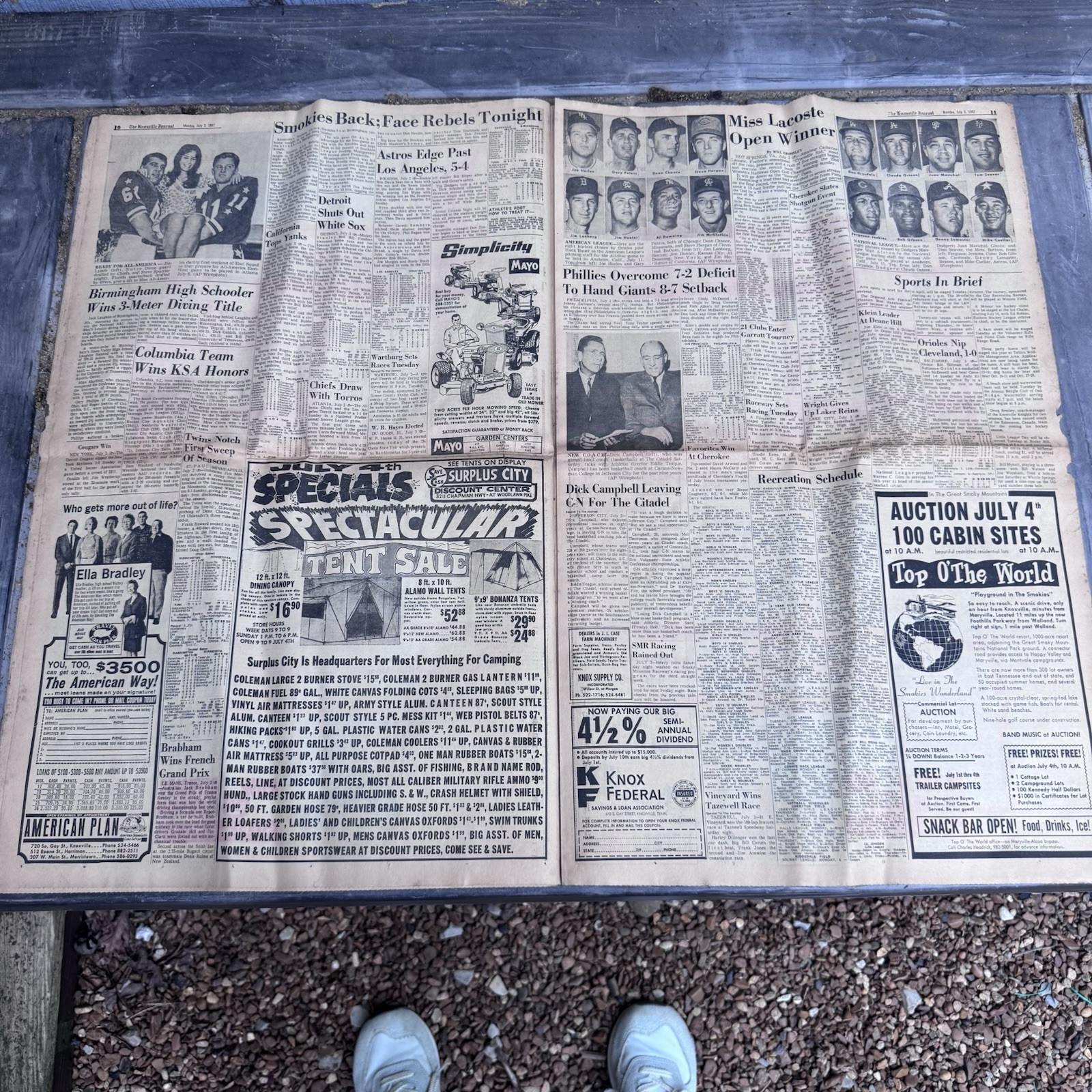 The Knoxville Journal City Edition Knoxville Tennessee Monday July, 3rd 1967