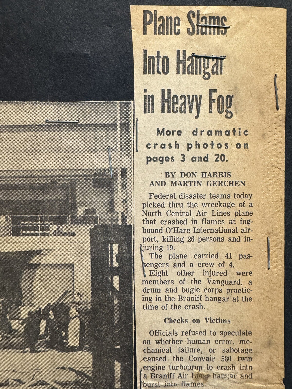 (6) VTG Newspapers O’Hare Chicago Times August 4th 1968 / Plane Crash RARE