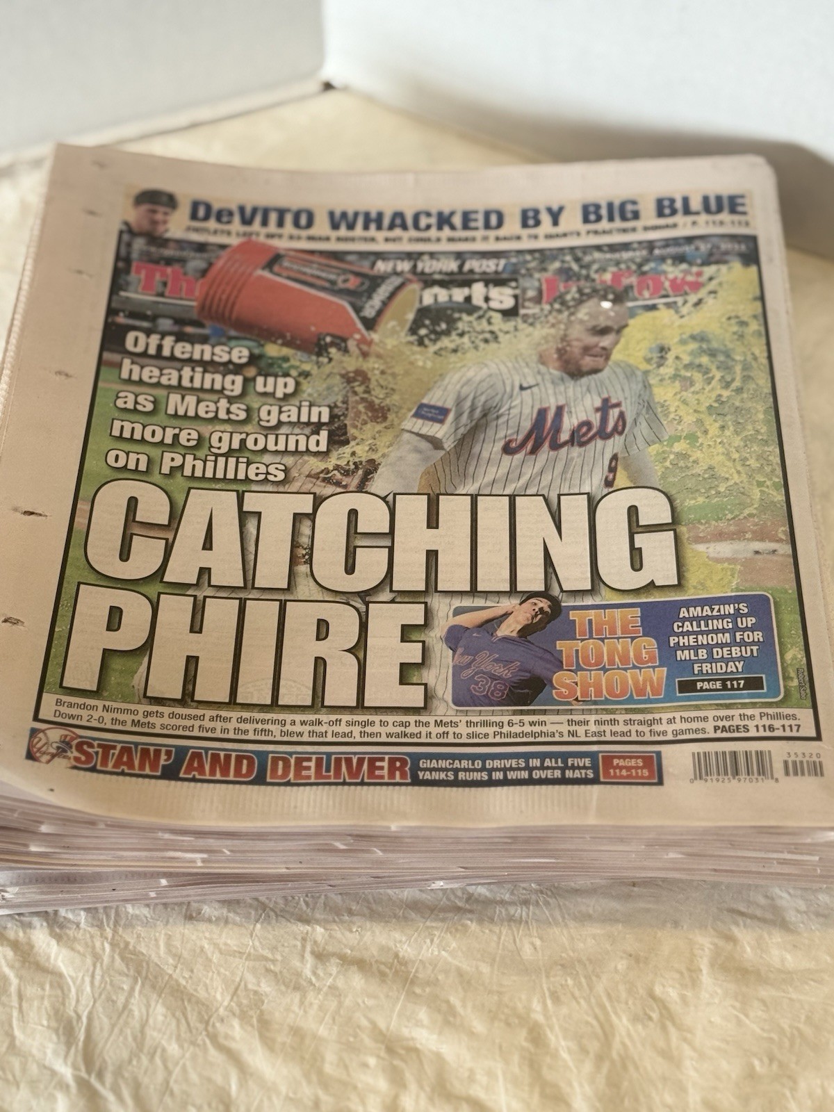 Taylor Swift & Travis Kelce Engaged “Tay Yes!” New York Post Newspaper 8/27/2025