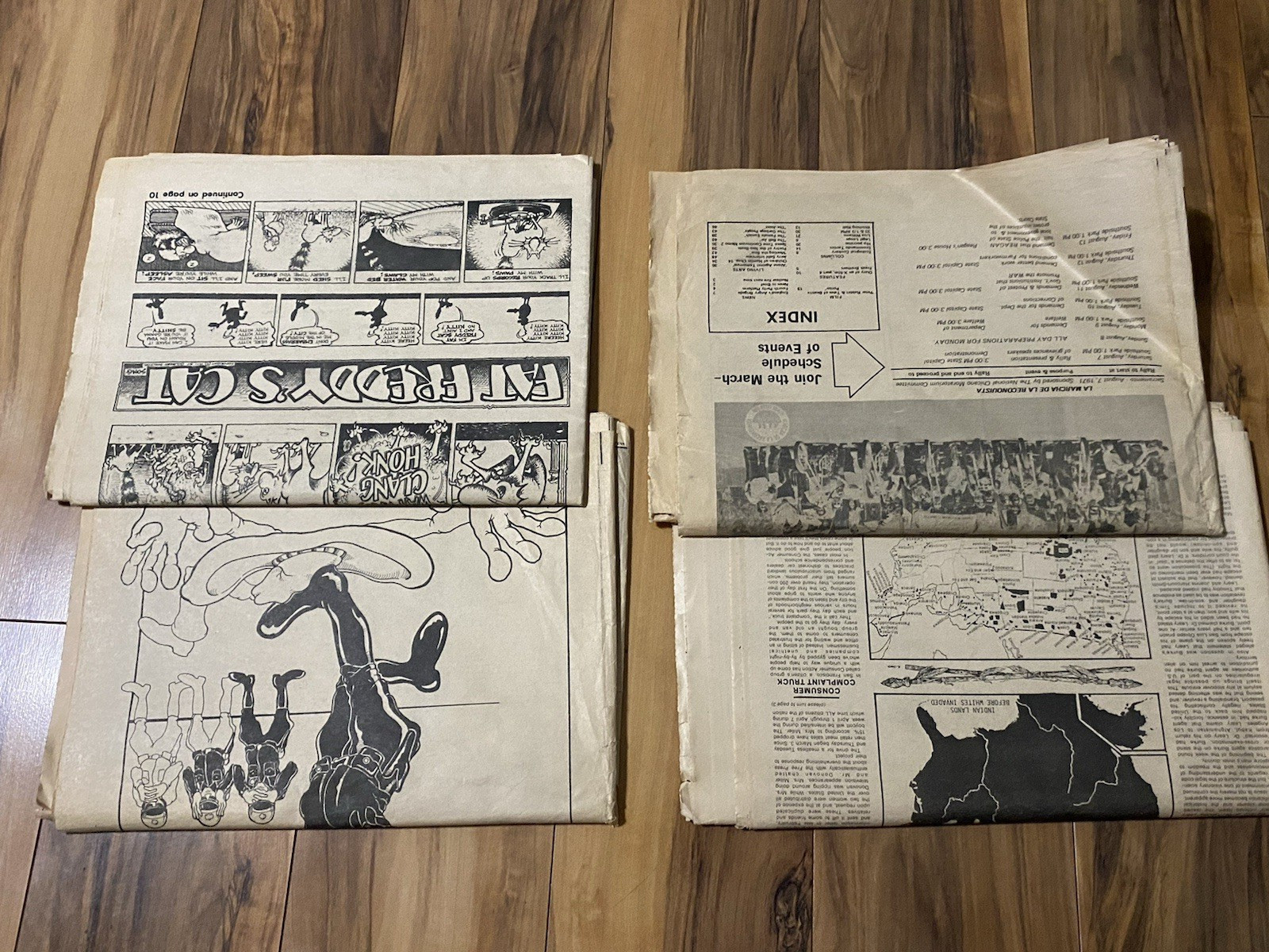 Lot of 4 Los Angeles LA Free Press Newspapers Loads of Vintage Music Ads