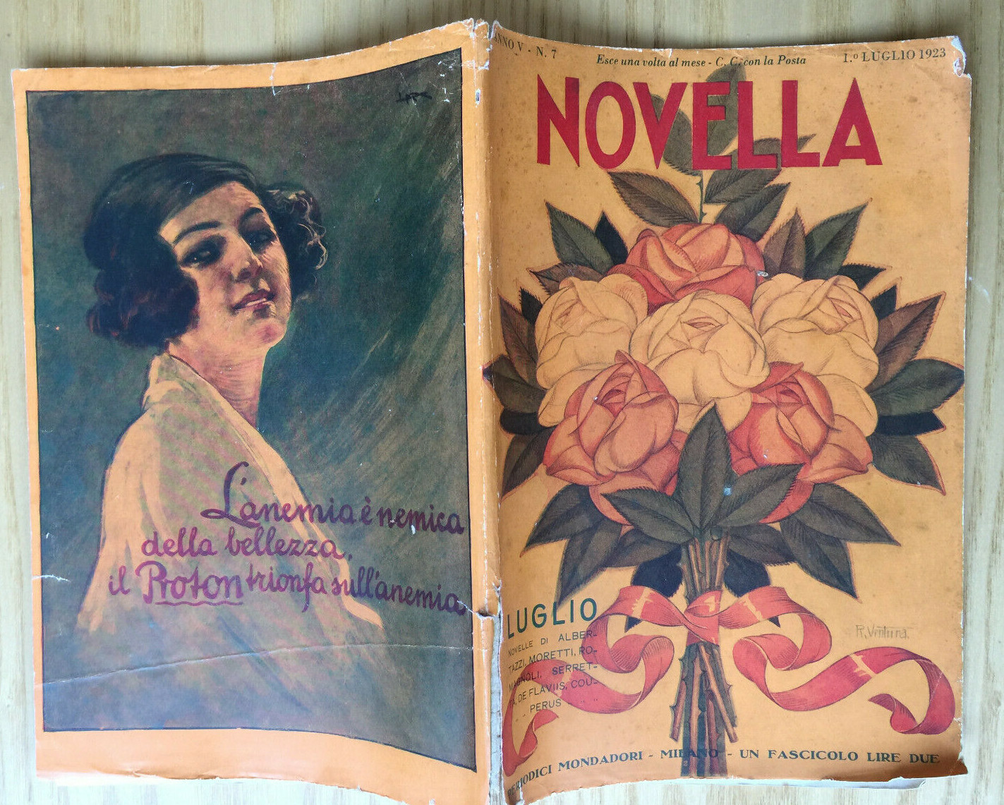 MONDADORI NOVELLA PERIODICO ITALIAN WRITERS N° 7 1923 ETTORE ROMAGNOLI 2/19