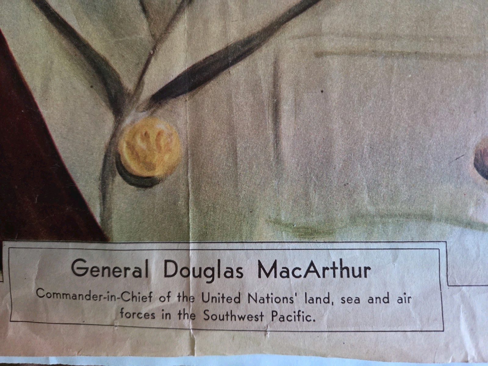 Newspaper GENERAL Douglas MacArthur BOSTON The Boston Herald Sun May 17th 1942