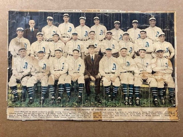 1930 PHILADELPHIA ATHLETICS Supplement to The Philadelphia Inquirer 9.5×14.5!