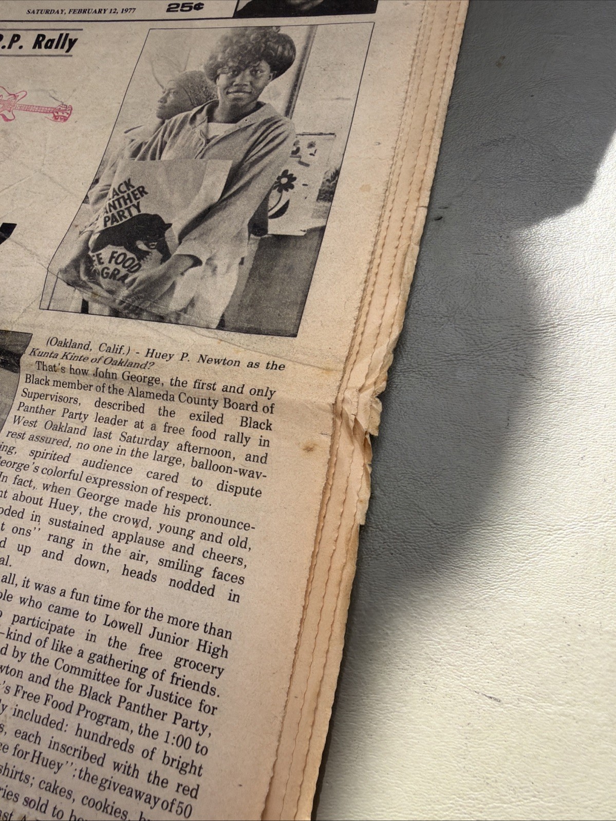 THE BLACK PANTHER PARTY NEWSPAPER – FEBRUARY 12, 1977 Huey Newton