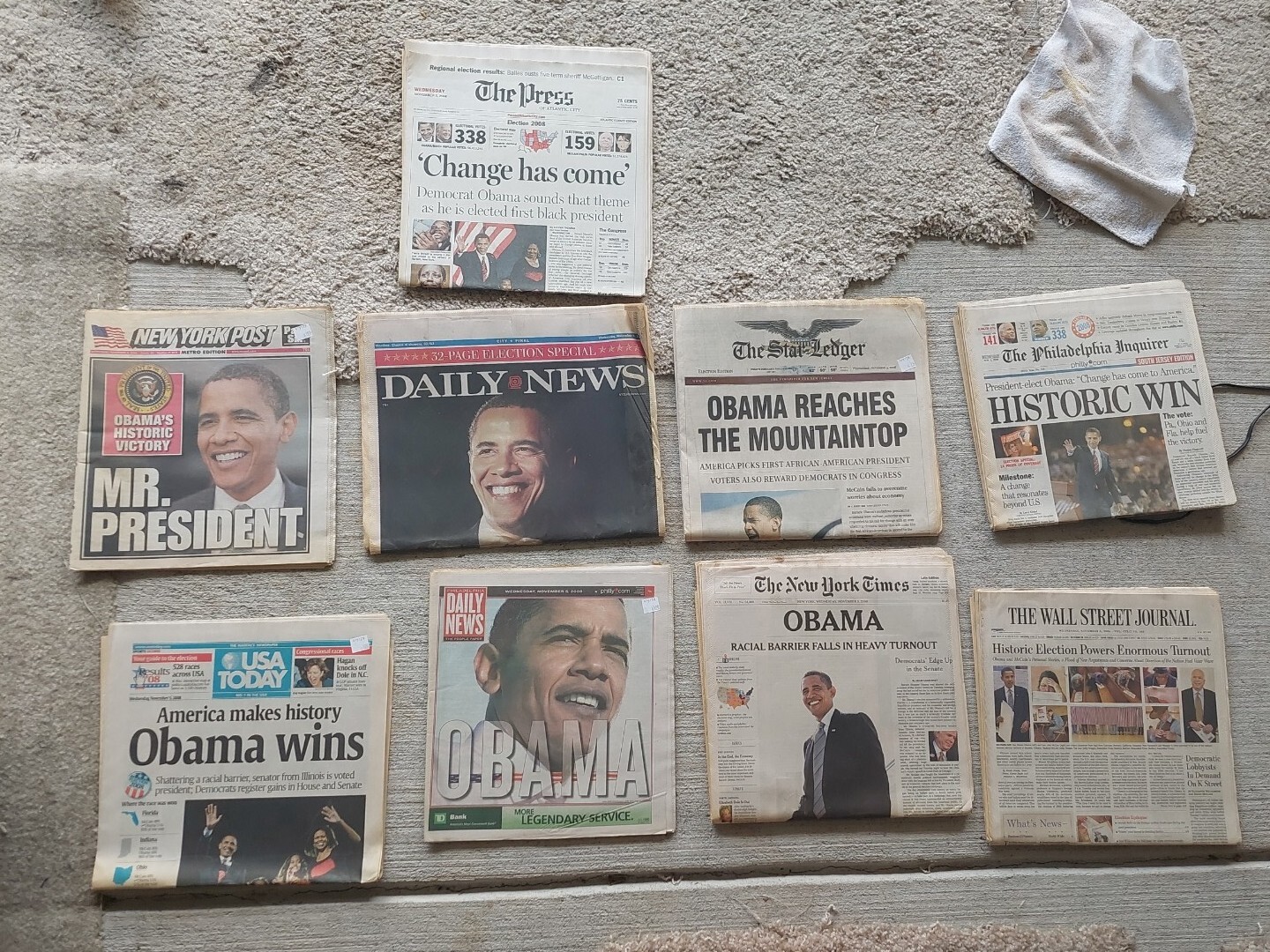 Obama Wins Newspapers. November 5, 2008 9 Papers